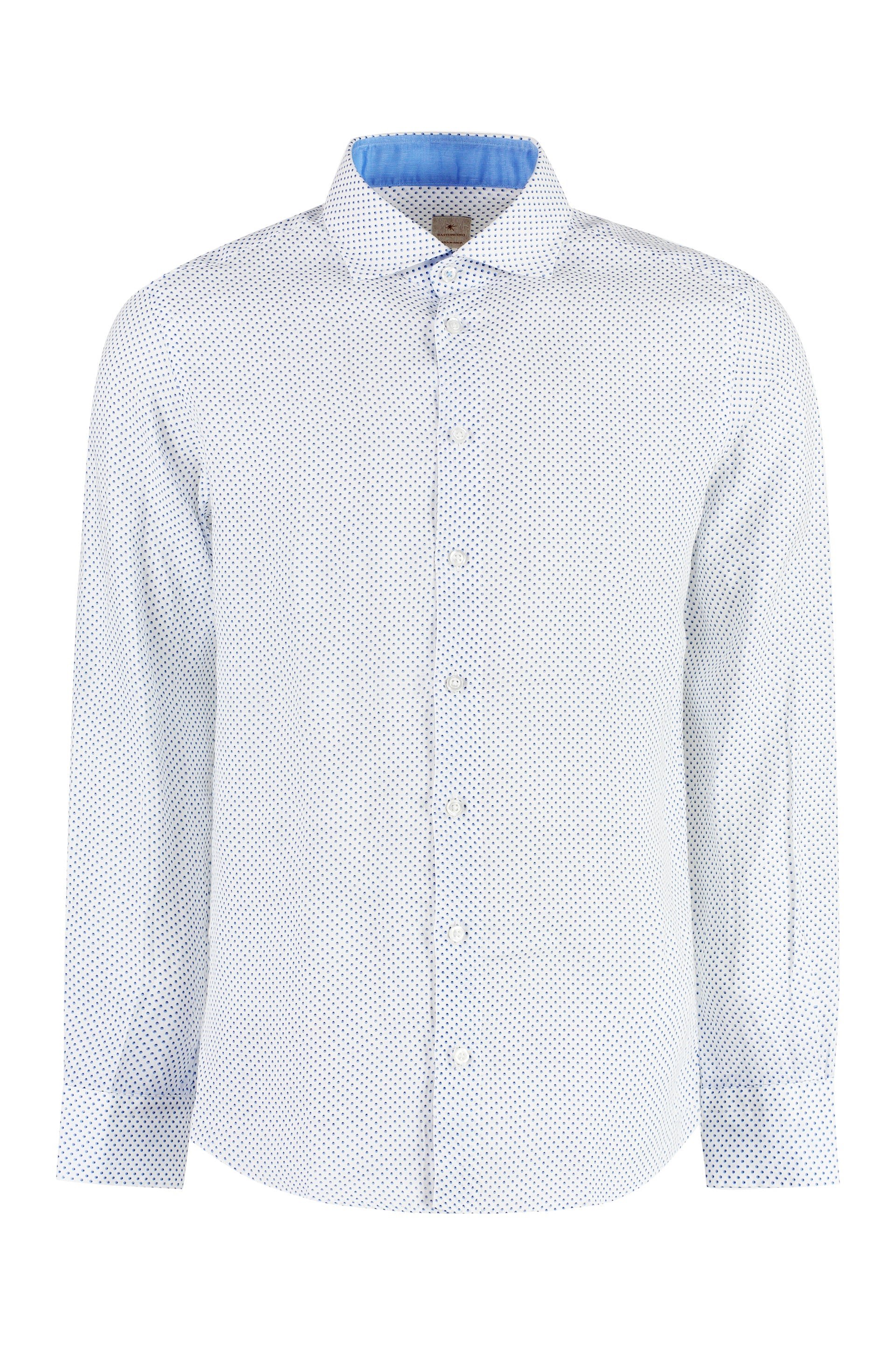 Bastoncino Printed Cotton Shirt — White by Bastoncino