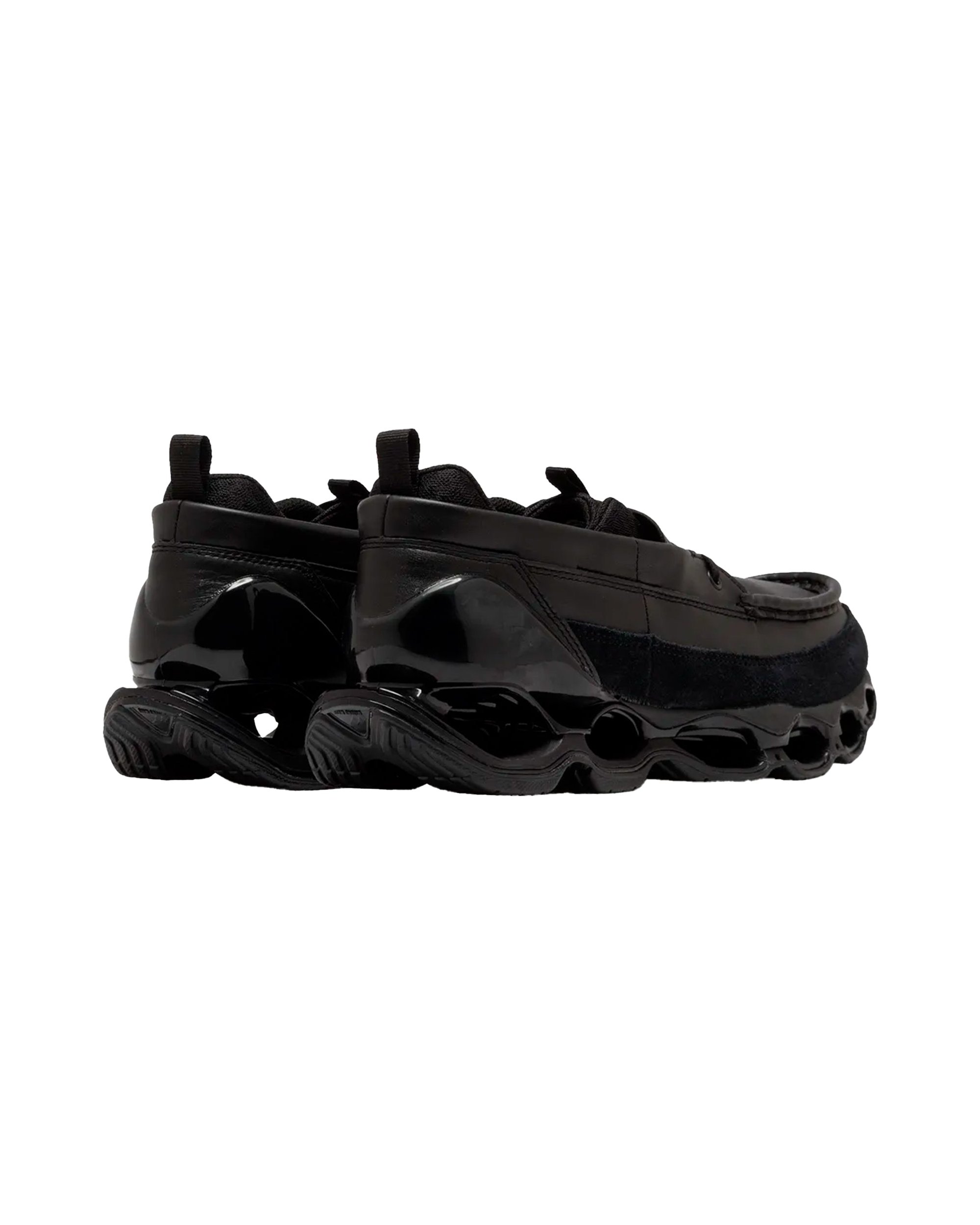 Mizuno Leather Moccasin Trainer — Black, view 3