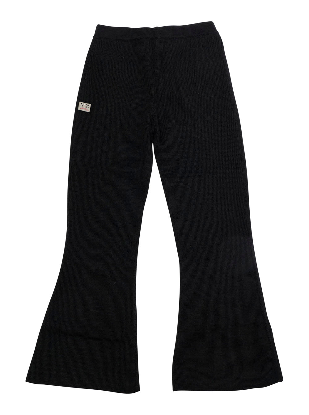 Nº21 Wool-Acrylic Blend Trousers — Black, view 2