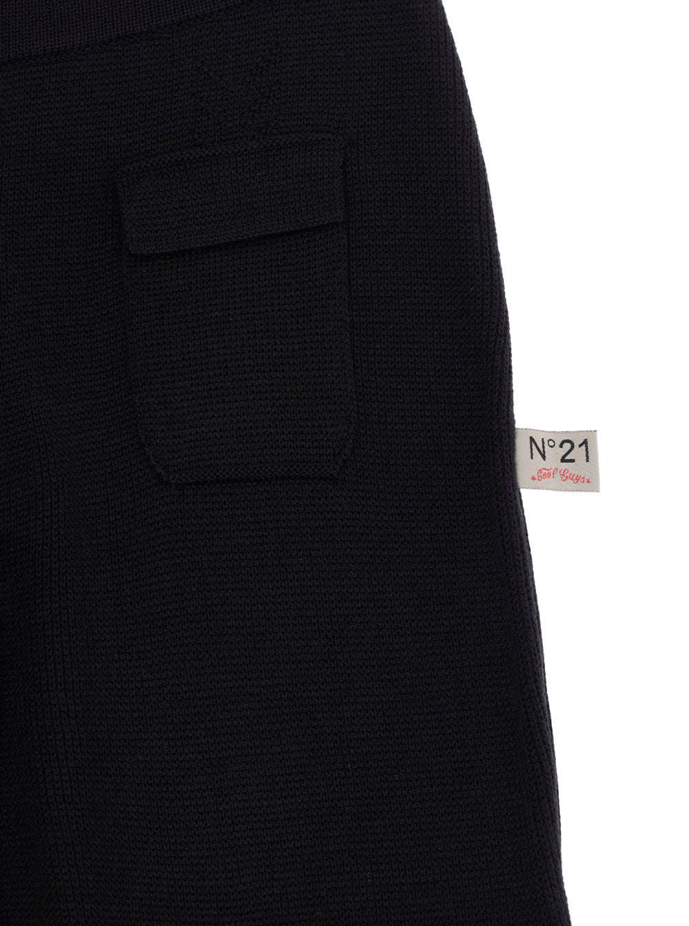 Nº21 Wool-Acrylic Blend Trousers — Black, view 3