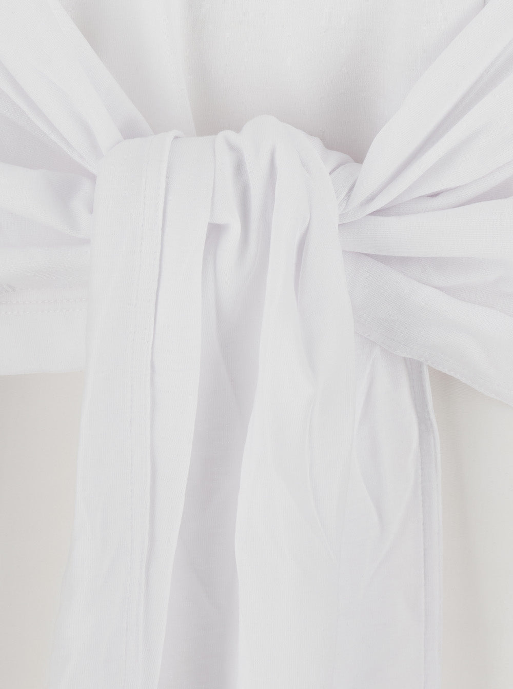 Toteme Tie-Waist Jersey Tunic — White, view 3