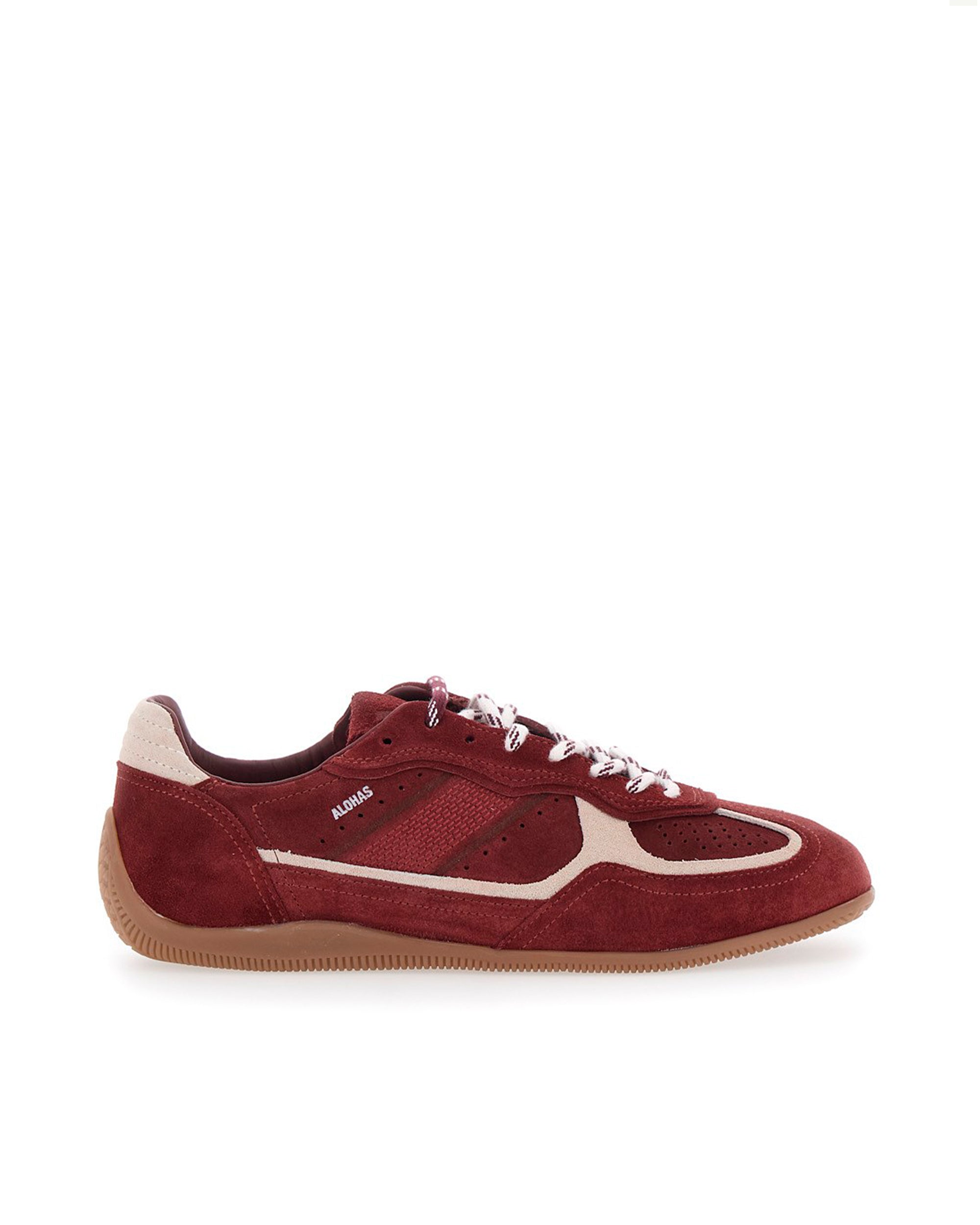 Alohas Suede Low-Top Sneaker — Burgundy by Alohas