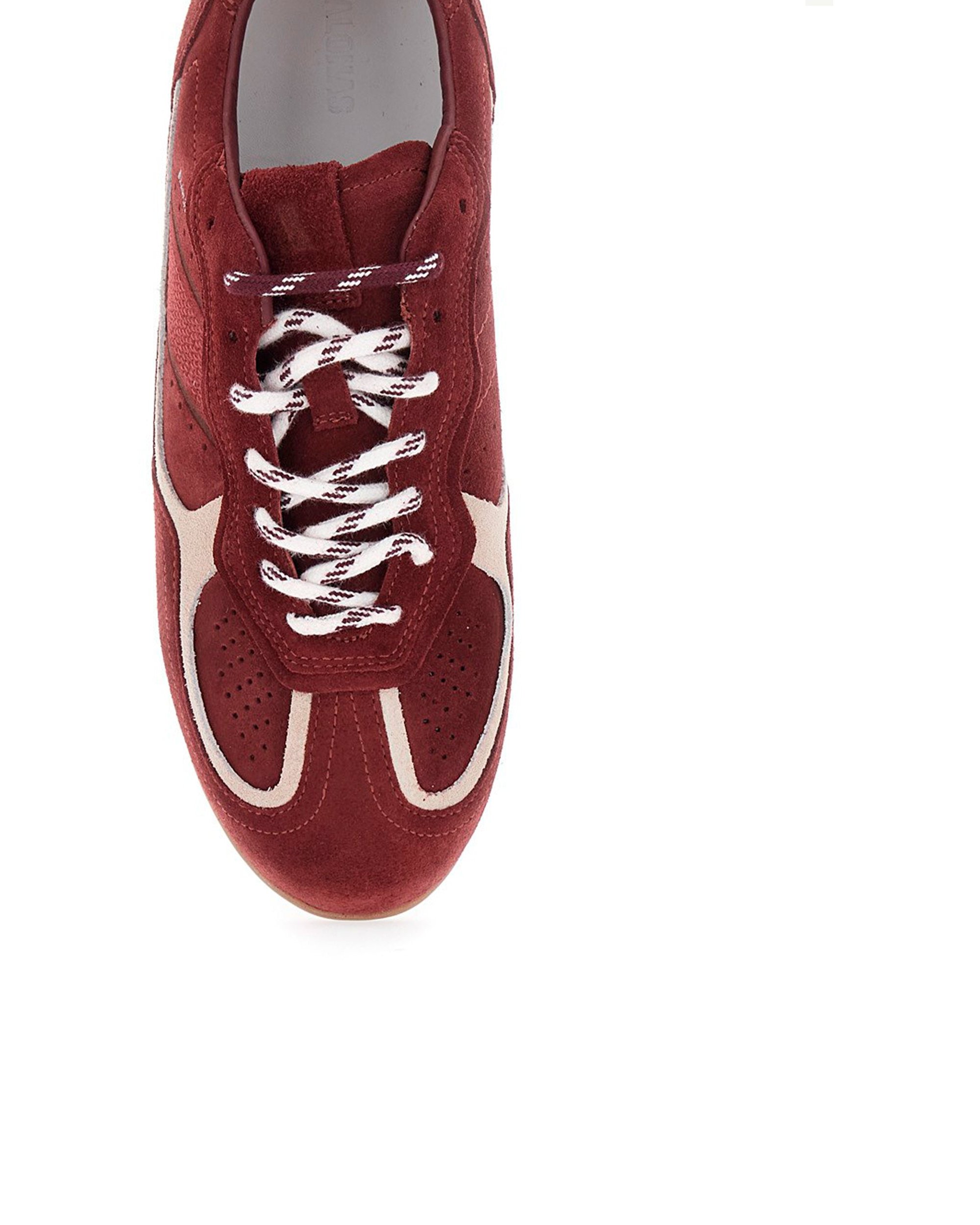 Alohas Suede Low-Top Sneaker — Burgundy, view 3