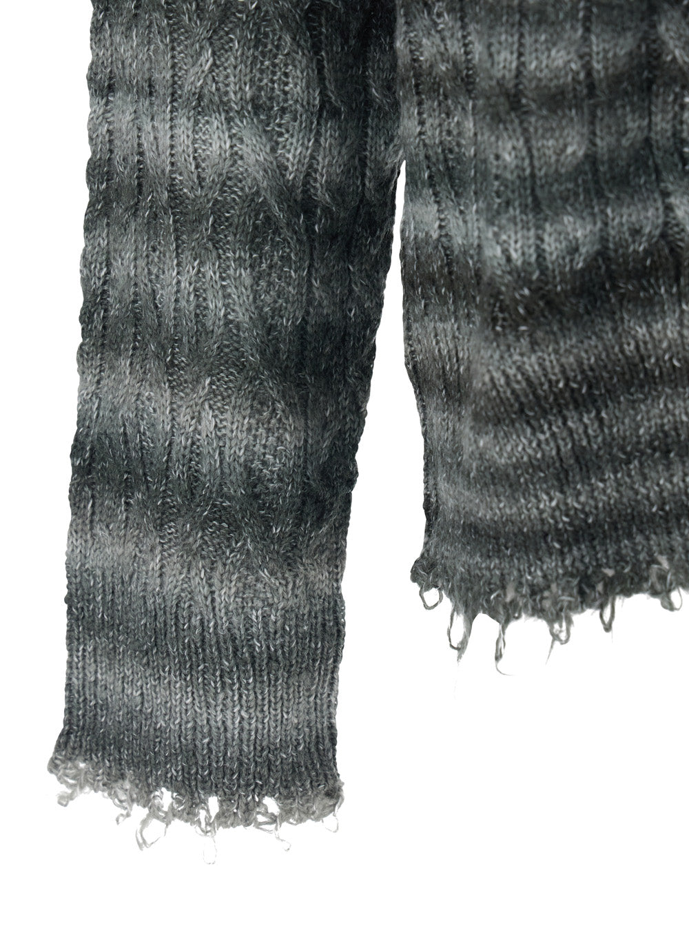 Won Hundred Fringe-Trimmed Striped Sweater — Gray, view 3