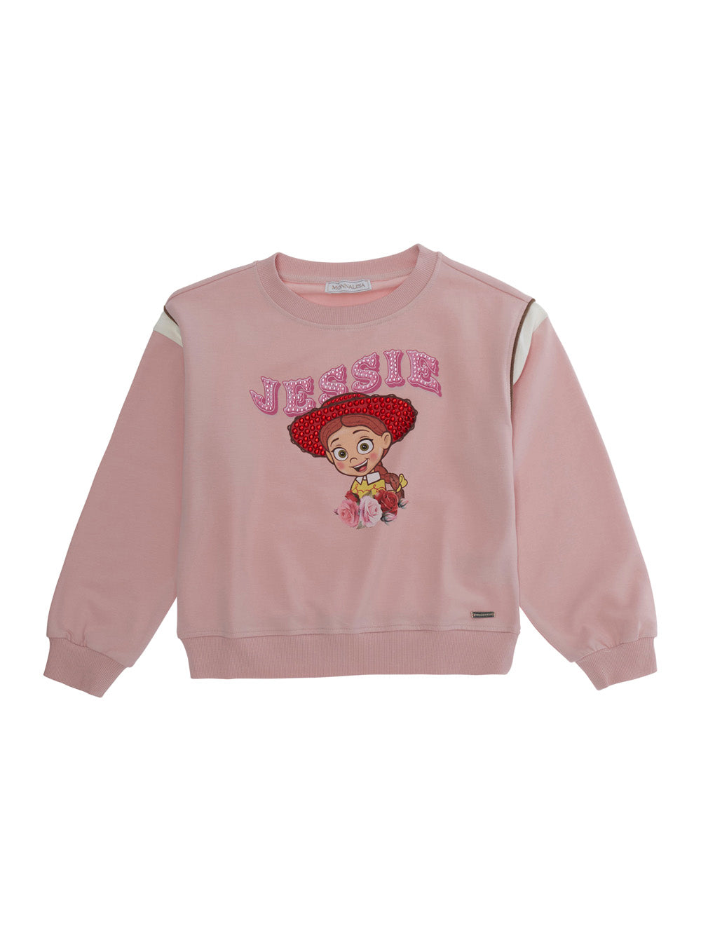 Monnalisa Character-Graphic Cotton Sweatshirt — Pink by Monnalisa