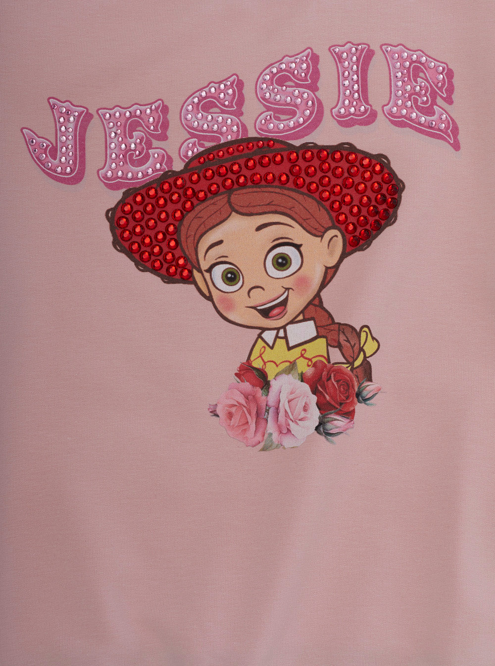 Monnalisa Character-Graphic Cotton Sweatshirt — Pink, view 3