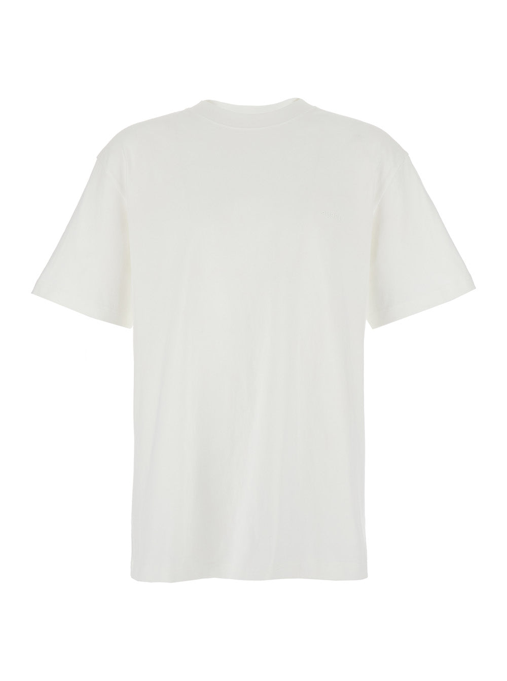 Purple Brand Cotton Crewneck with Dropped Shoulders T-Shirt — White by Purple Brand