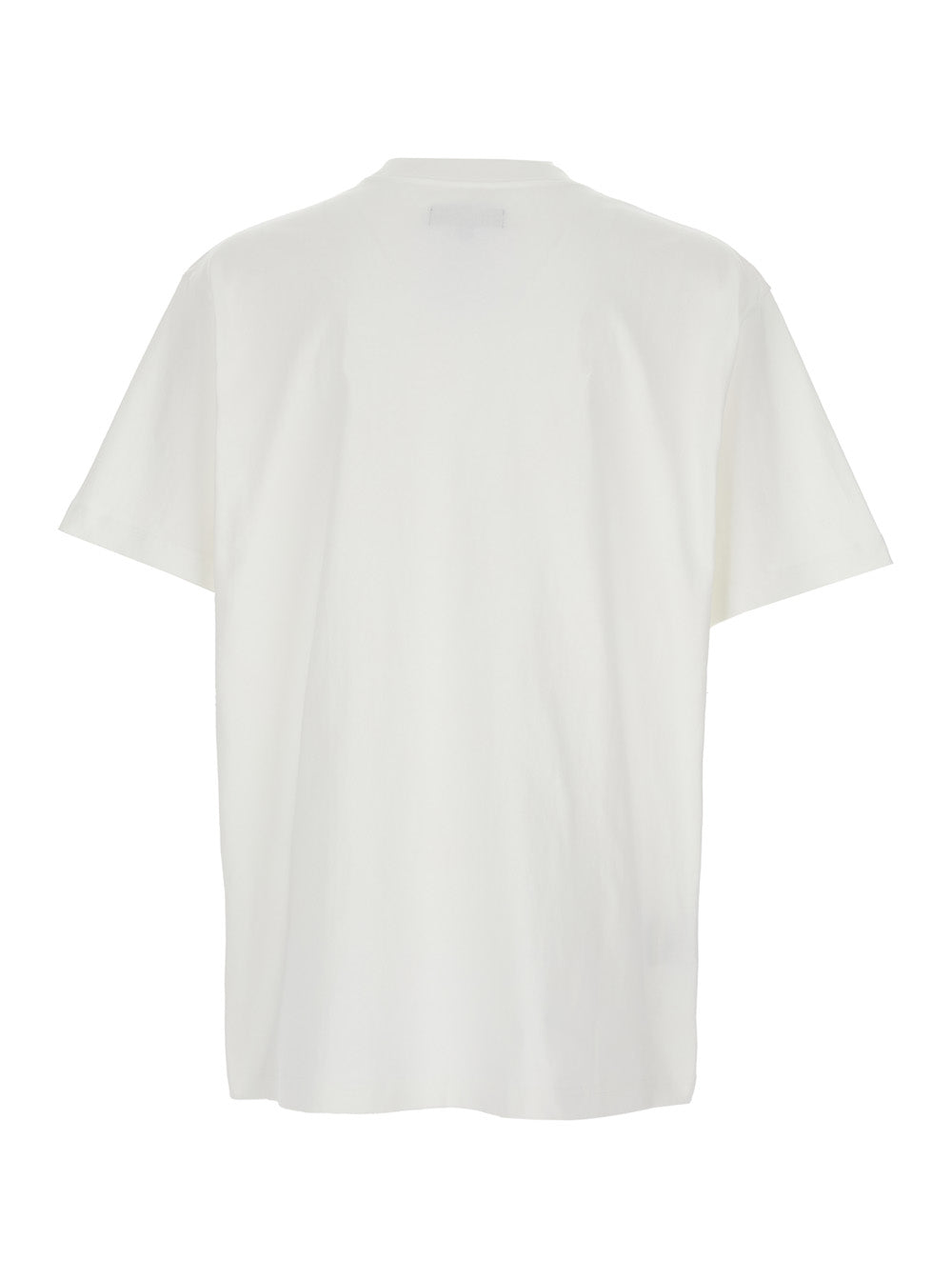 Purple Brand Cotton Crewneck with Dropped Shoulders T-Shirt — White, view 2