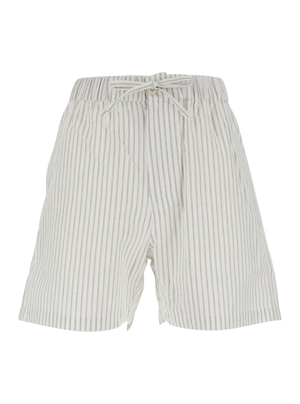Coor Striped Cotton Shorts — Gray by Coor