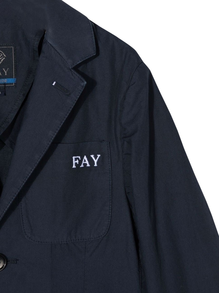 Fay Cotton Jacket — Blue, view 2