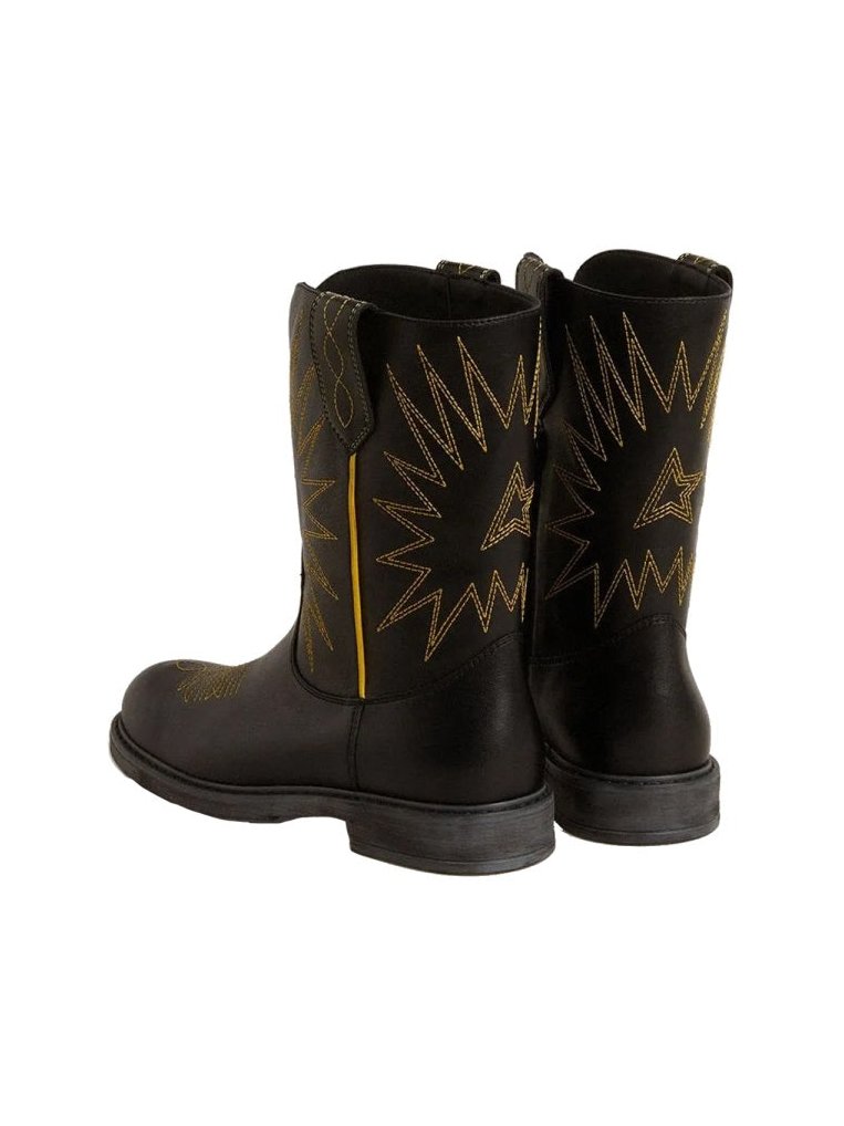 Golden Goose Wish Star Biker Boots — Black, view 4