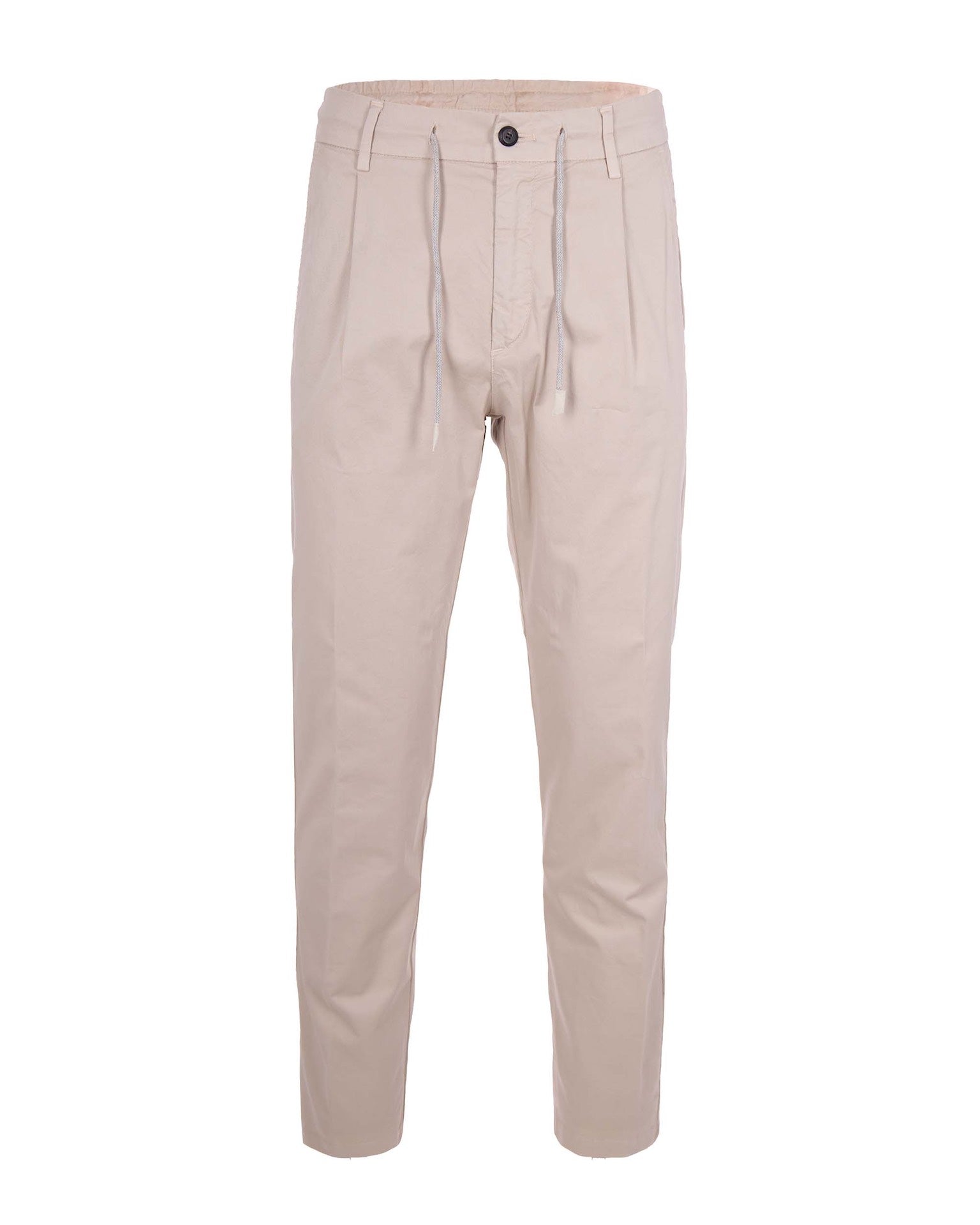 Eleventy Drawstring Elastic Waist Jogger Trousers — Beige by Eleventy