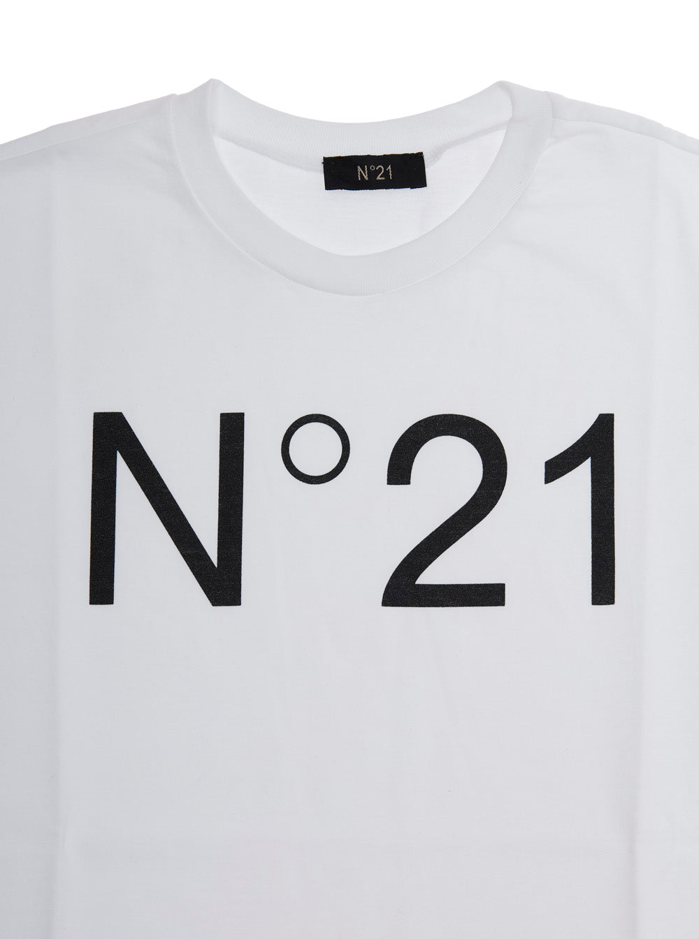 Nº21 Logo-Print Crew Neck T-Shirt — White, view 3