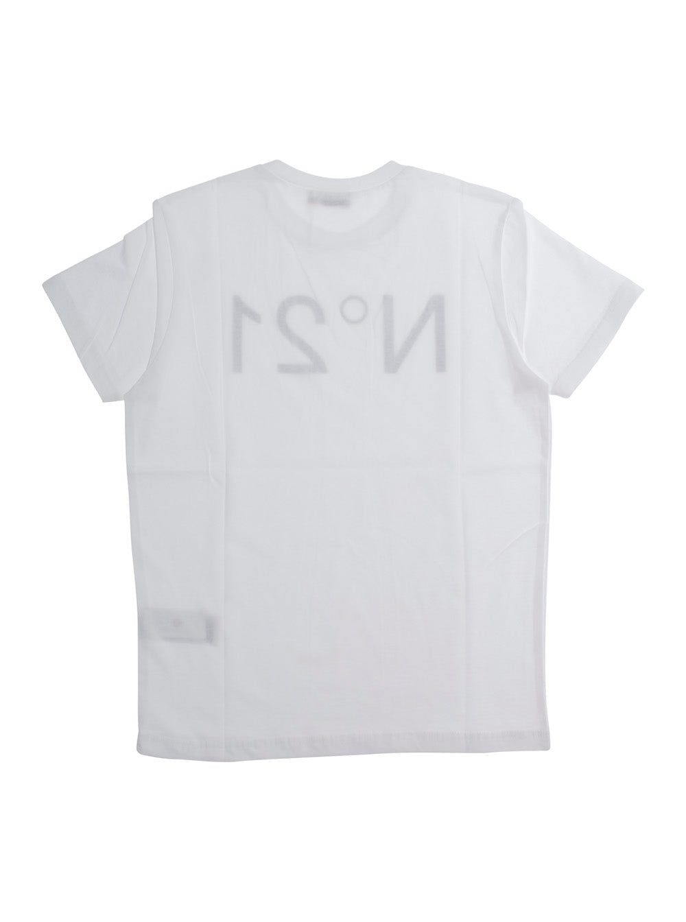Nº21 Logo-Print Crew Neck T-Shirt — White, view 5