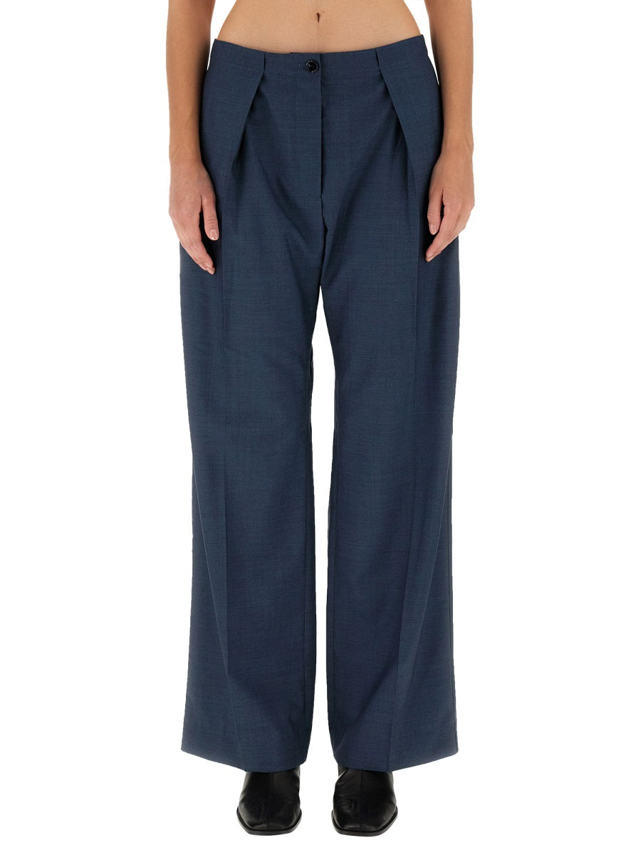 Acne Studios Wool Trousers — Blue, view 2