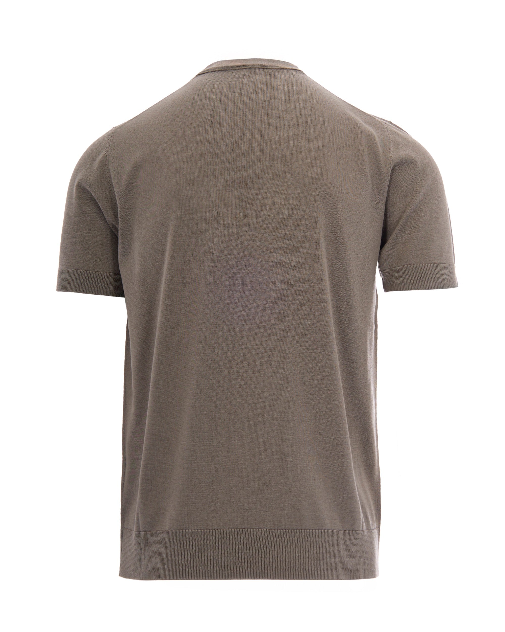 Paolo Pecora Silk and Cotton Knit T-Shirt — Gray, view 2