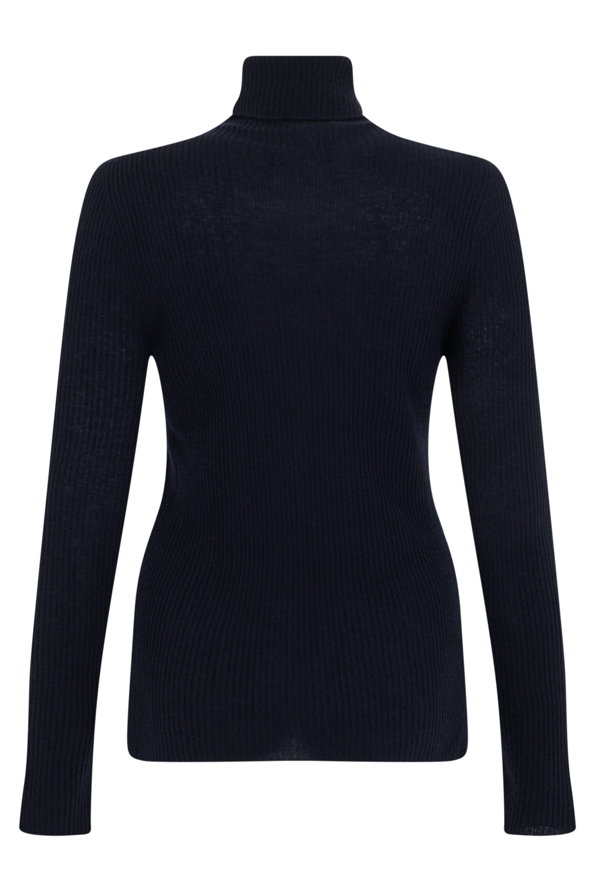 Fabiana Filippi Wool-Silk-Cashmere Turtleneck Sweater — Navy, view 2