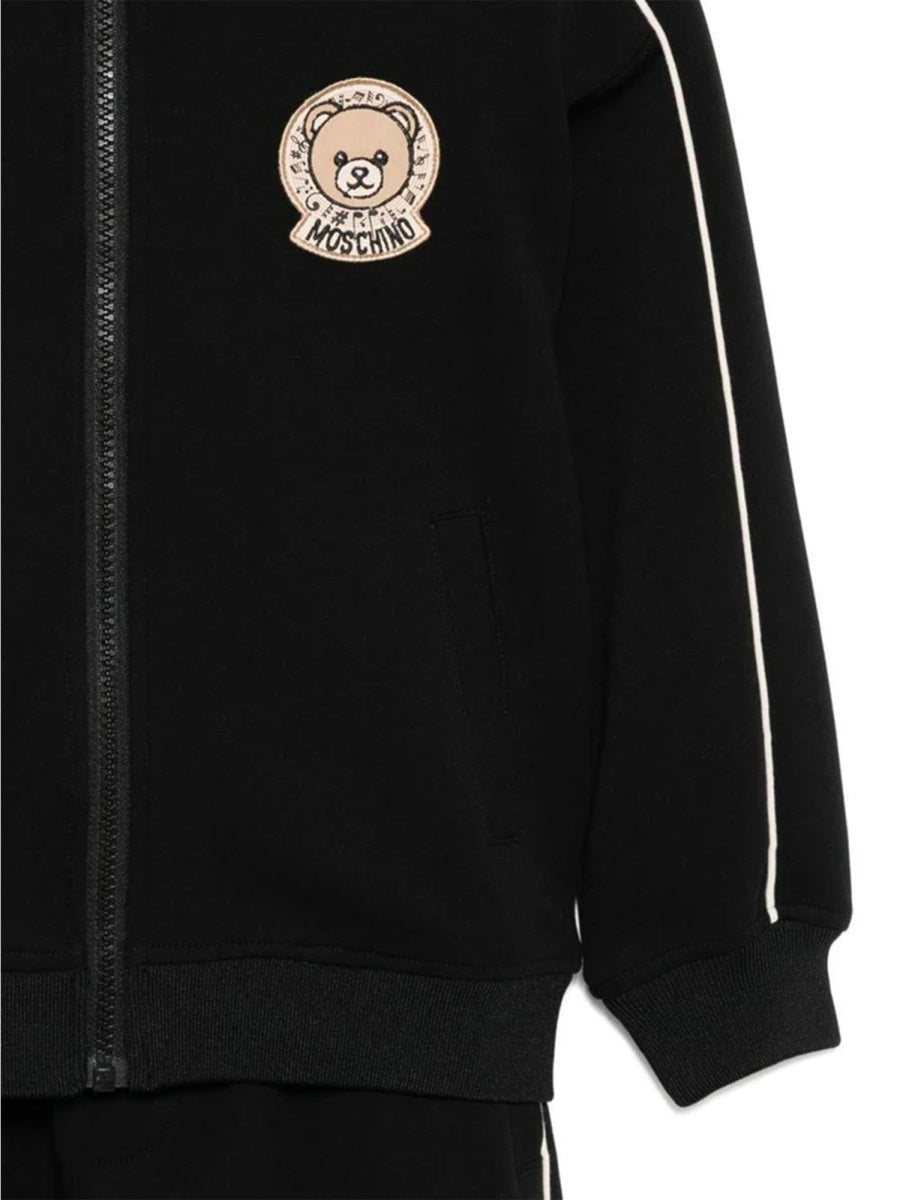 Moschino Cotton-Blend Track Pants — Black, view 2