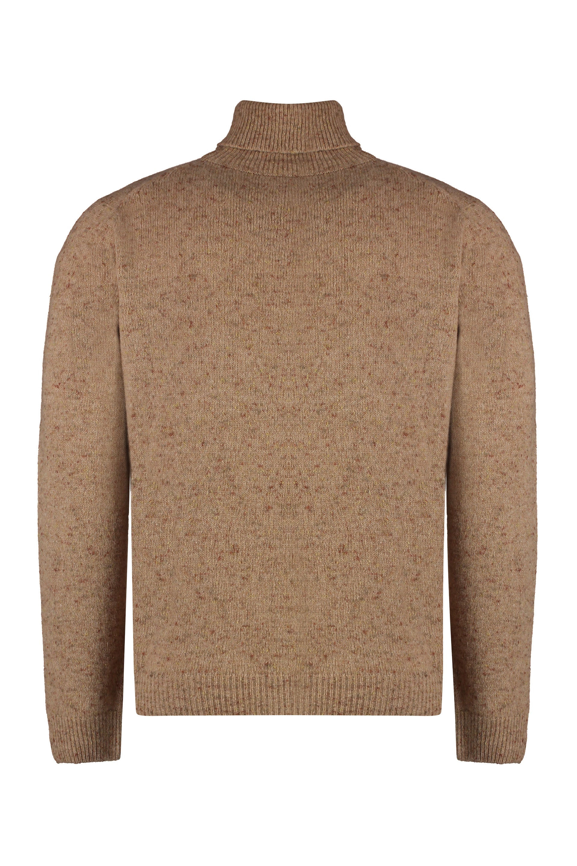 The Alphabet Cashmere Blend Turtleneck Sweater — Camel, view 2