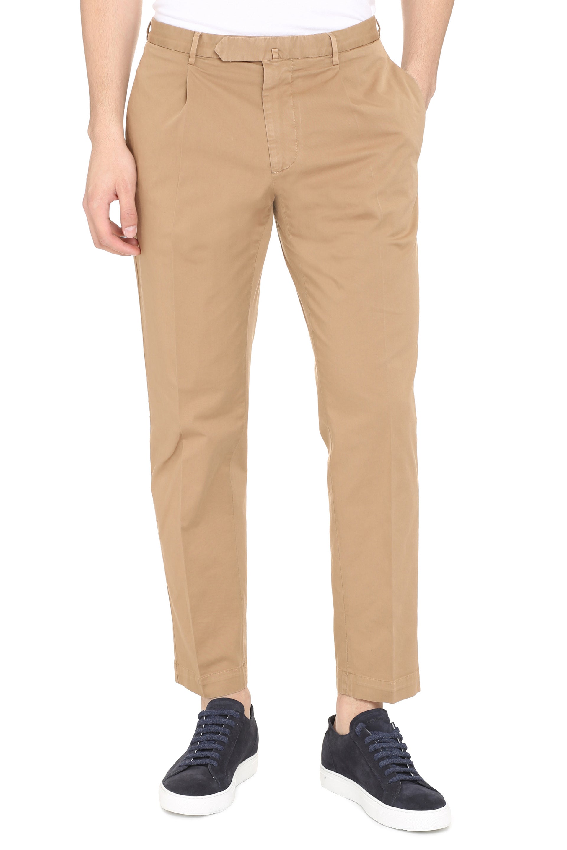 The Alphabet Stretch Cotton Chinos — Beige, view 3