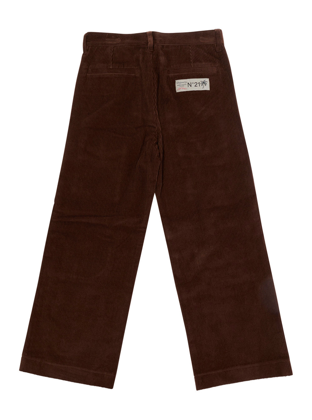 Nº21 Cotton Regular-Fit Trousers — Brown, view 2