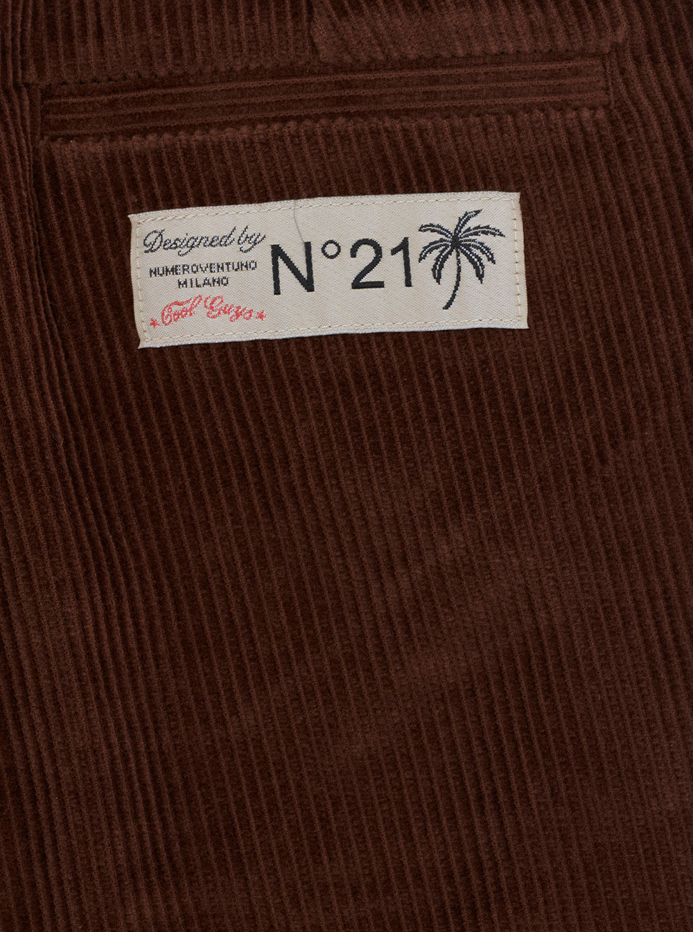 Nº21 Cotton Regular-Fit Trousers — Brown, view 3
