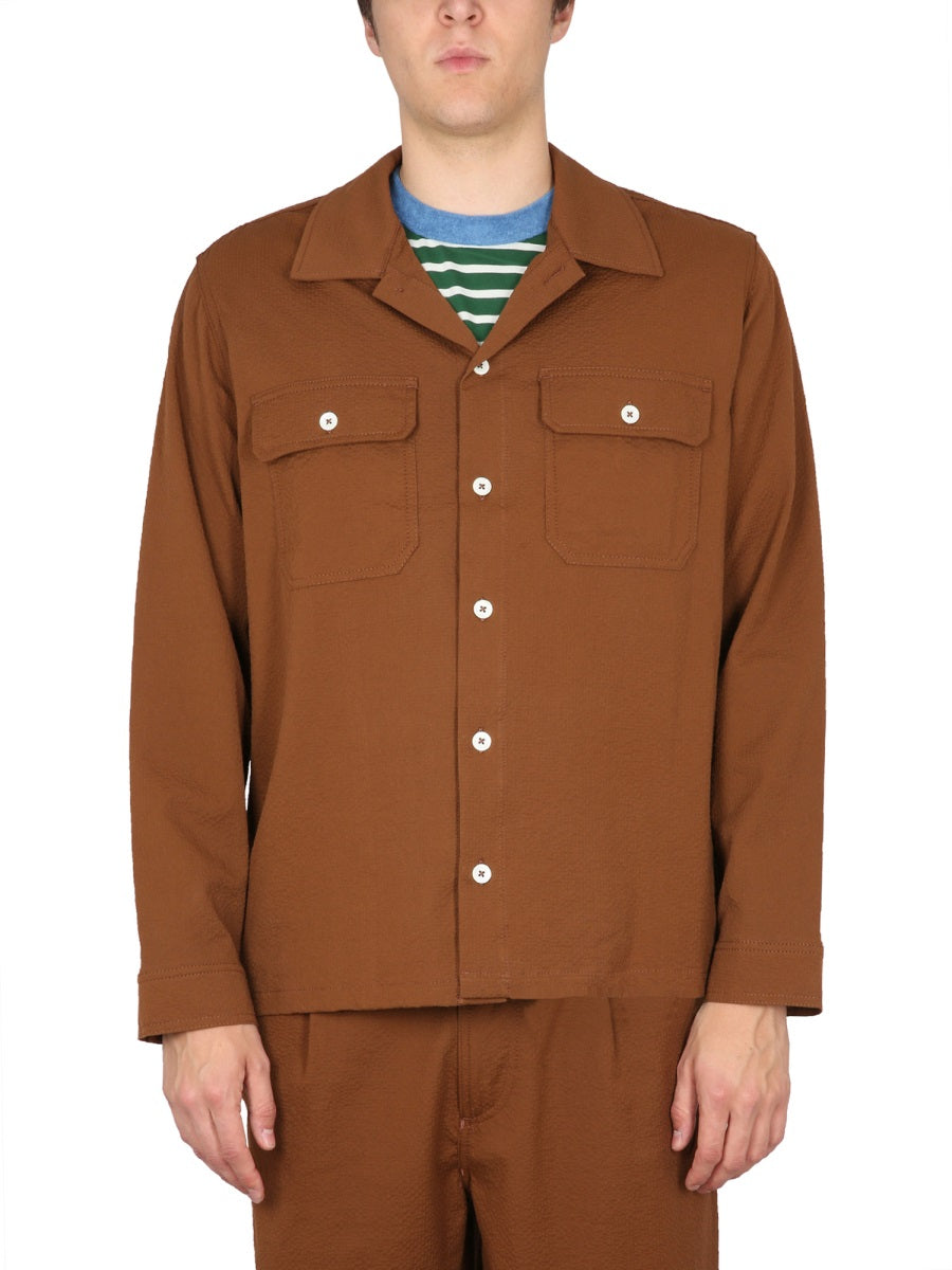Howlin' Cotton Bowling Neck Shirt — Brown, view 3