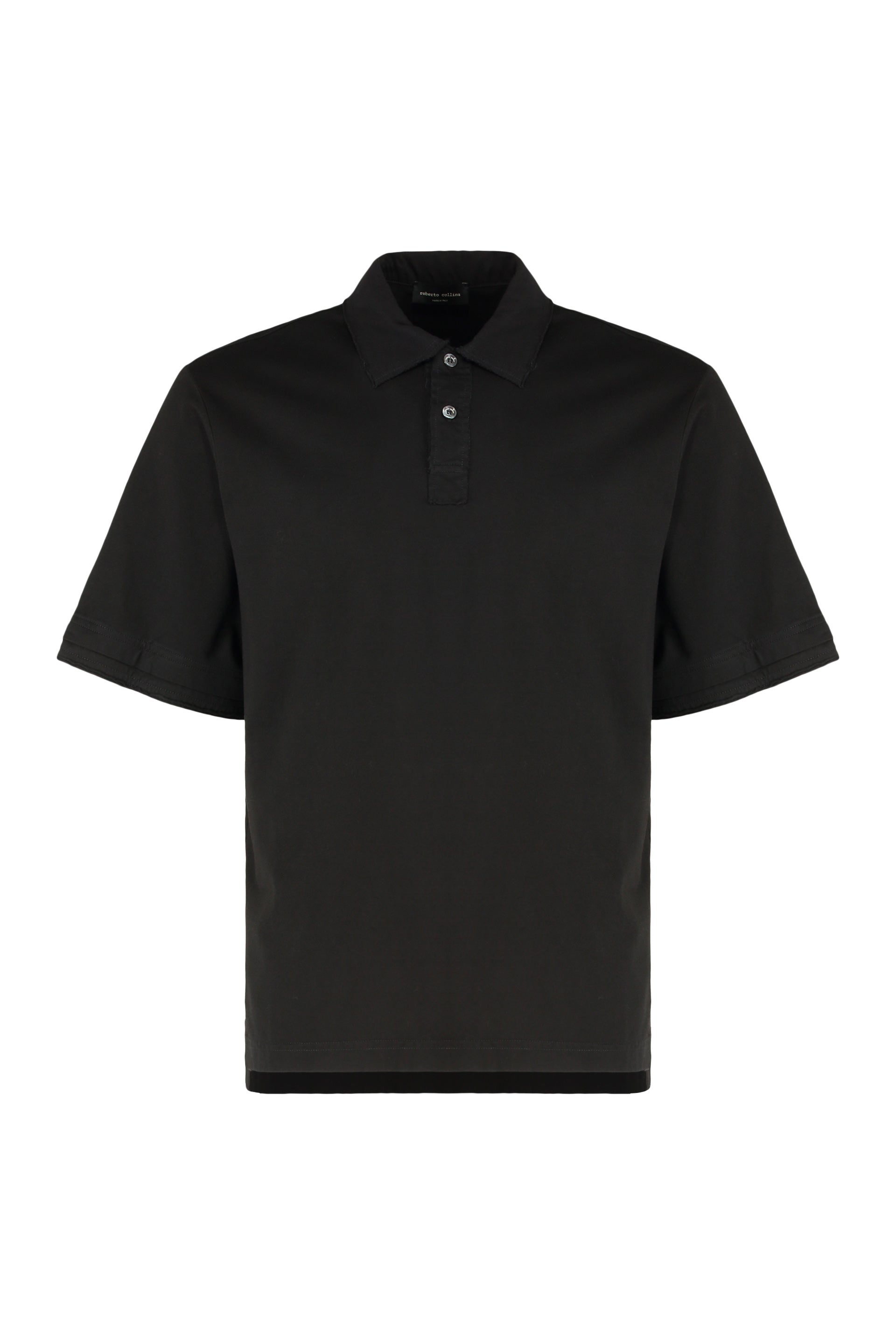 Roberto Collina Cotton Polo Shirt — Black by Roberto Collina
