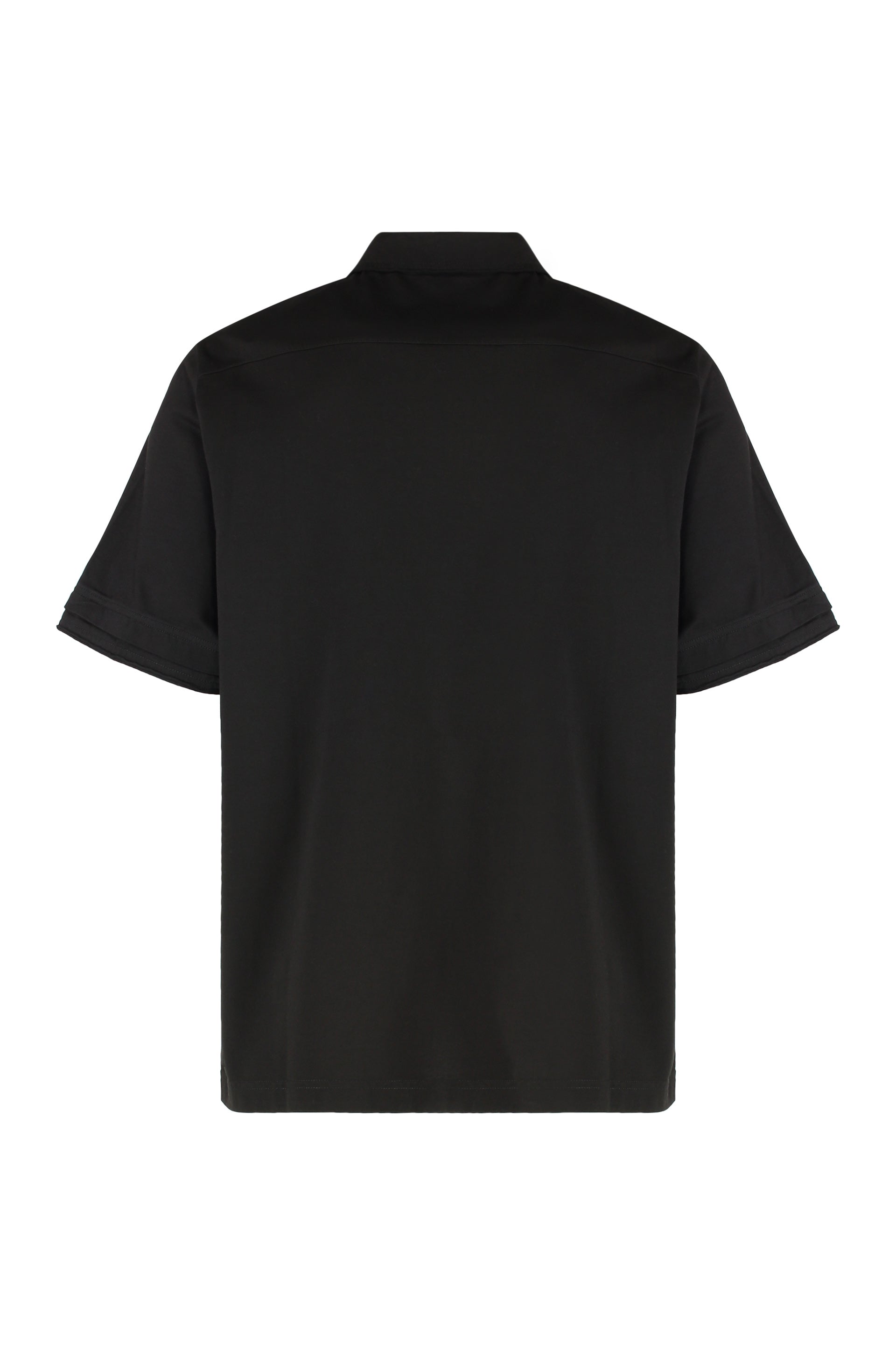 Roberto Collina Cotton Polo Shirt — Black, view 2