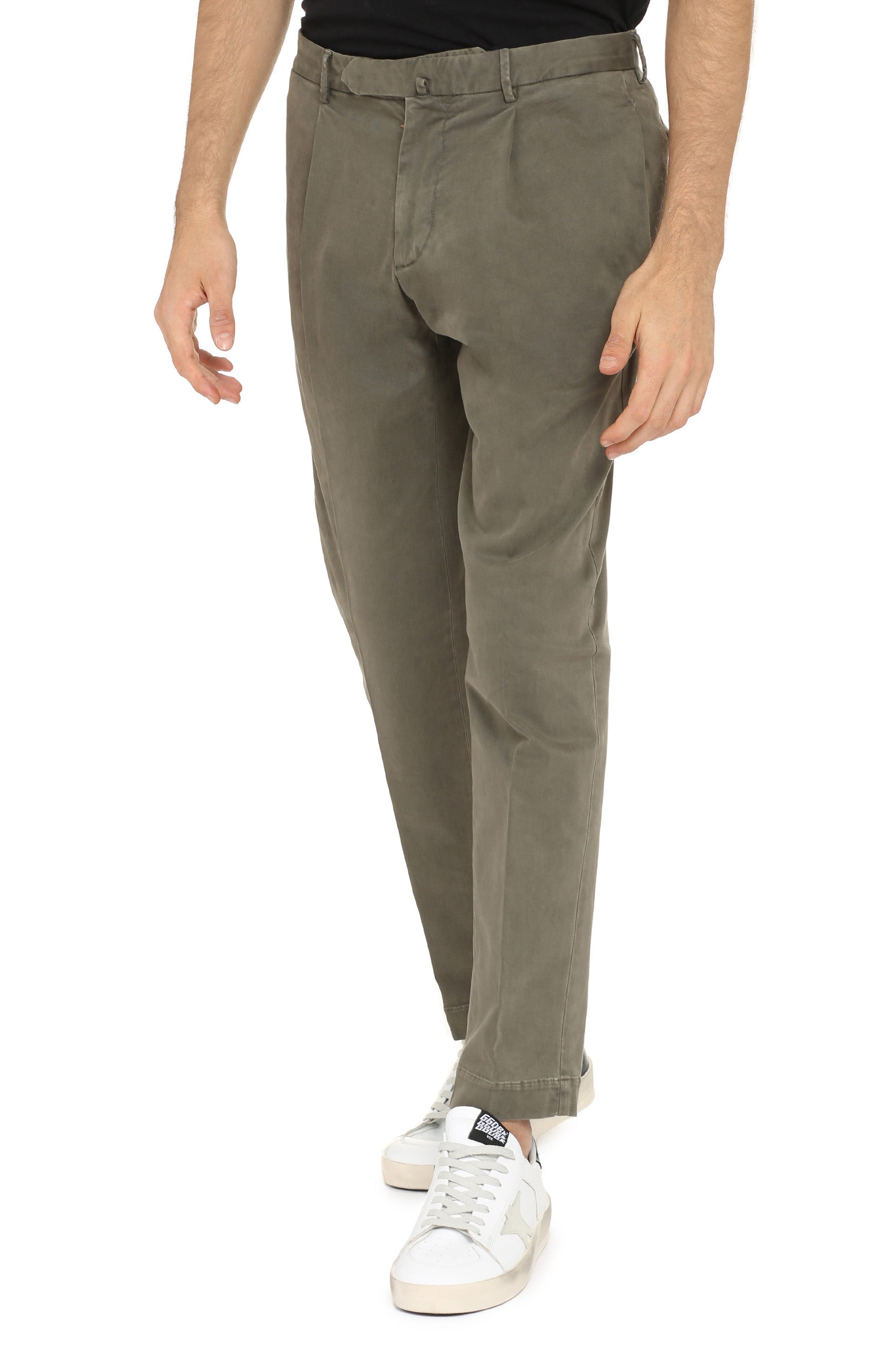 The Alphabet Stretch Cotton Chinos — Green, view 3