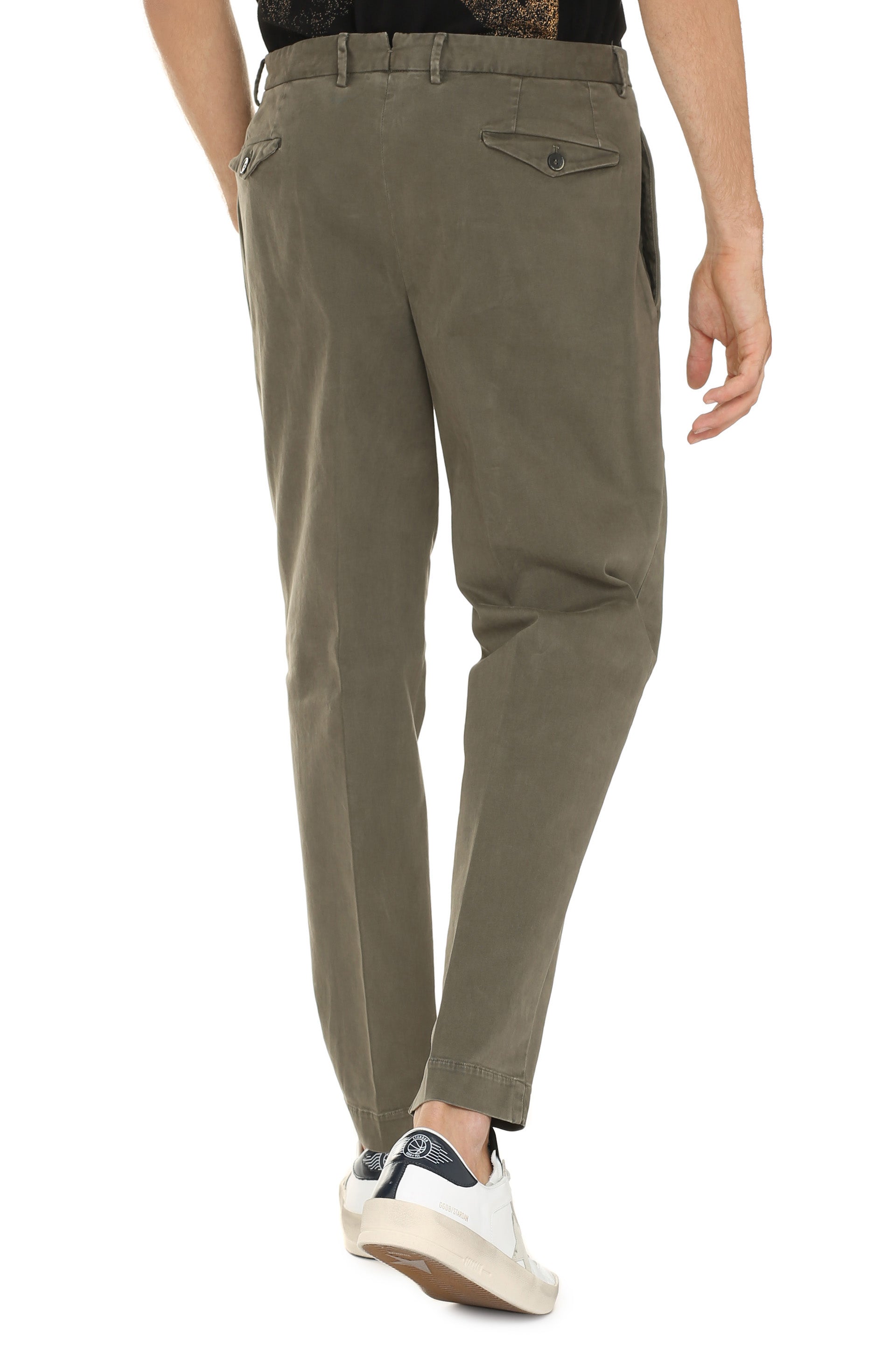 The Alphabet Stretch Cotton Chinos — Green, view 4