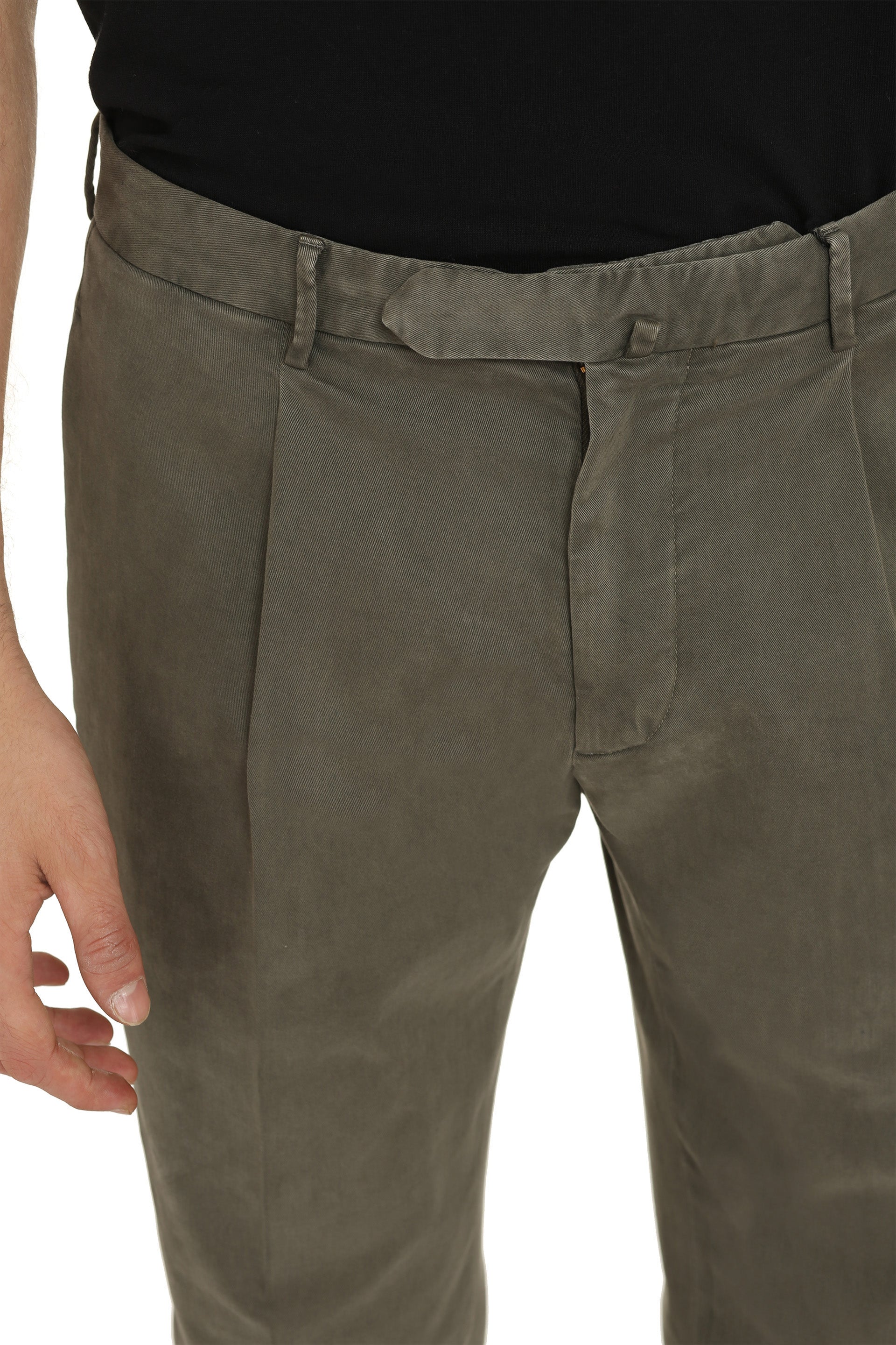 The Alphabet Stretch Cotton Chinos — Green, view 5