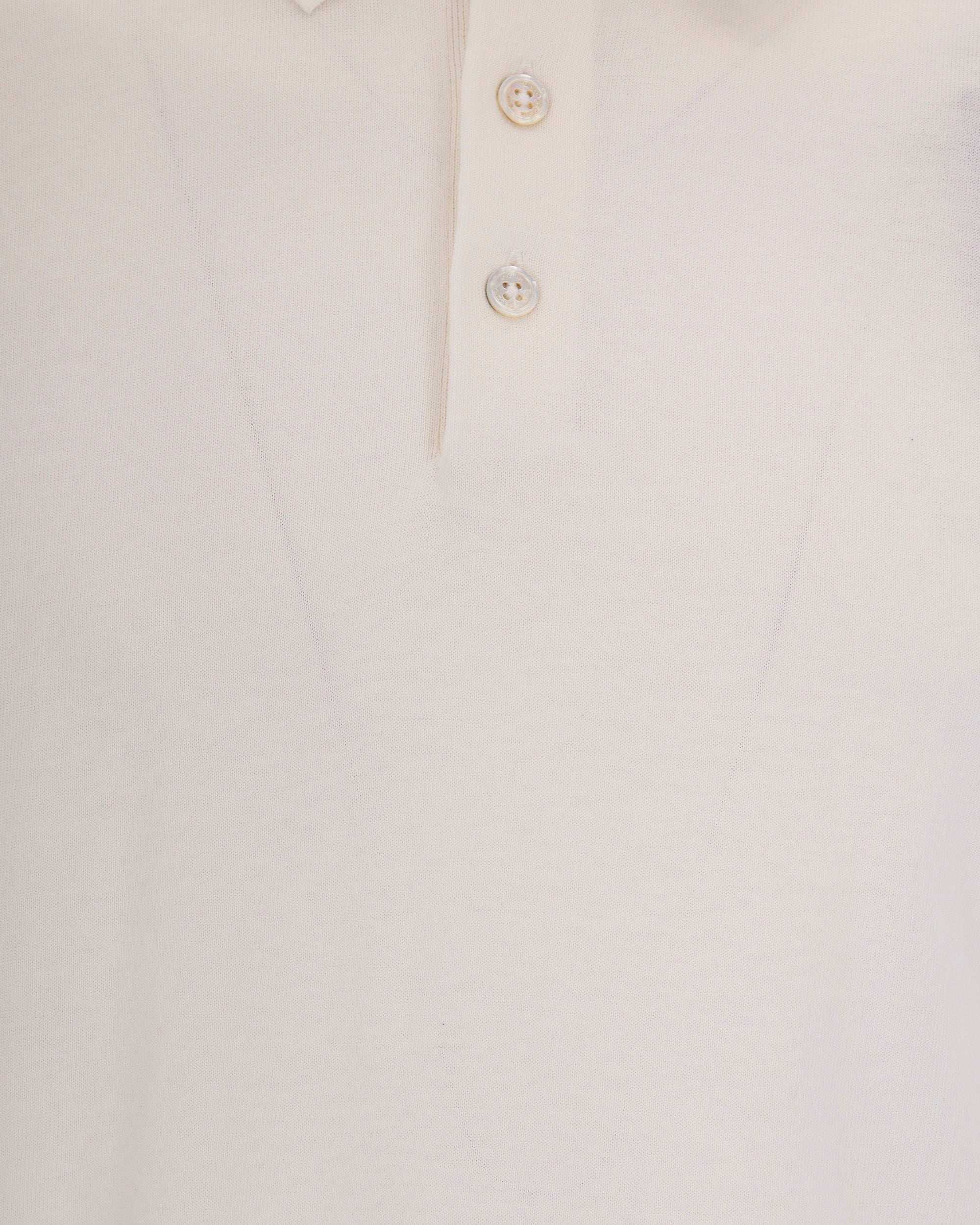 Paolo Pecora Knit Cotton Polo — White, view 3