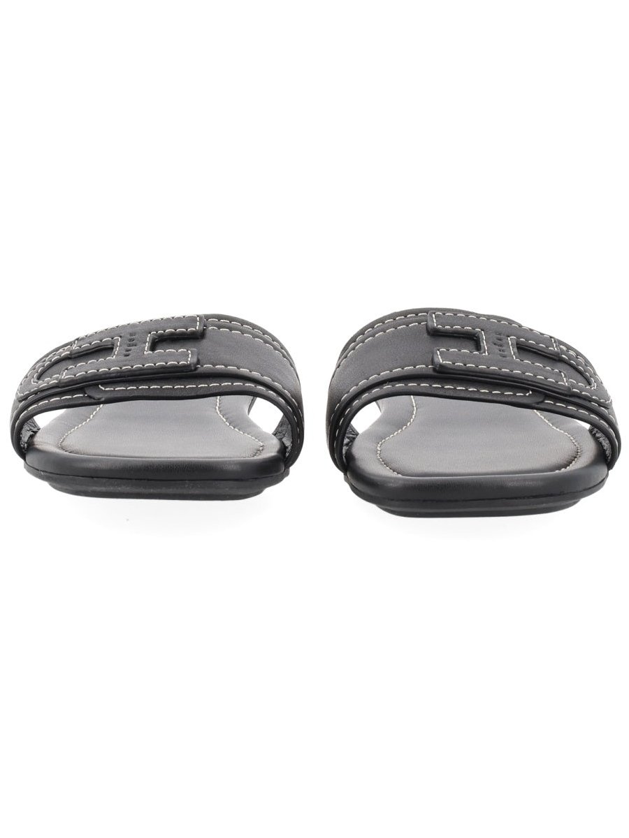 Hogan Flat Sandals — Black by Hogan