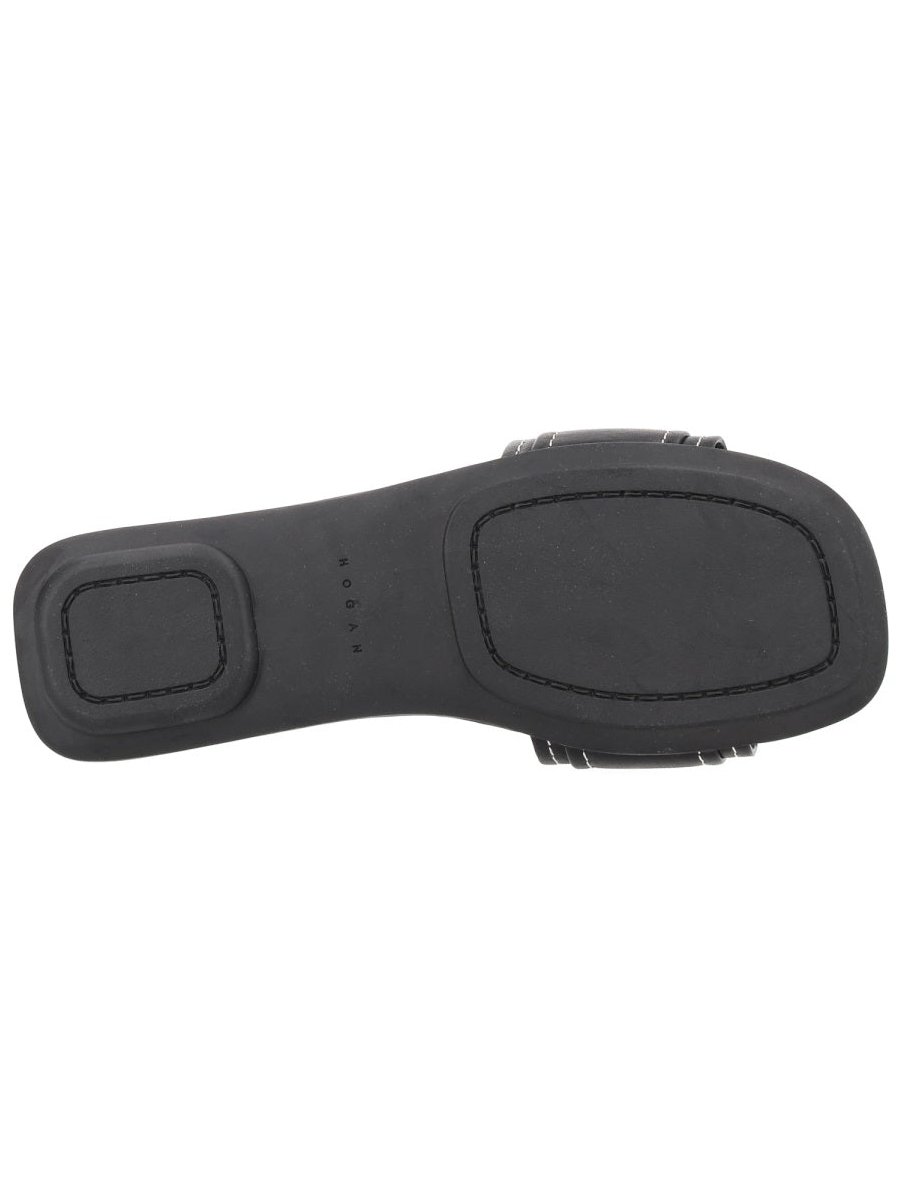 Hogan Flat Sandals — Black, view 4