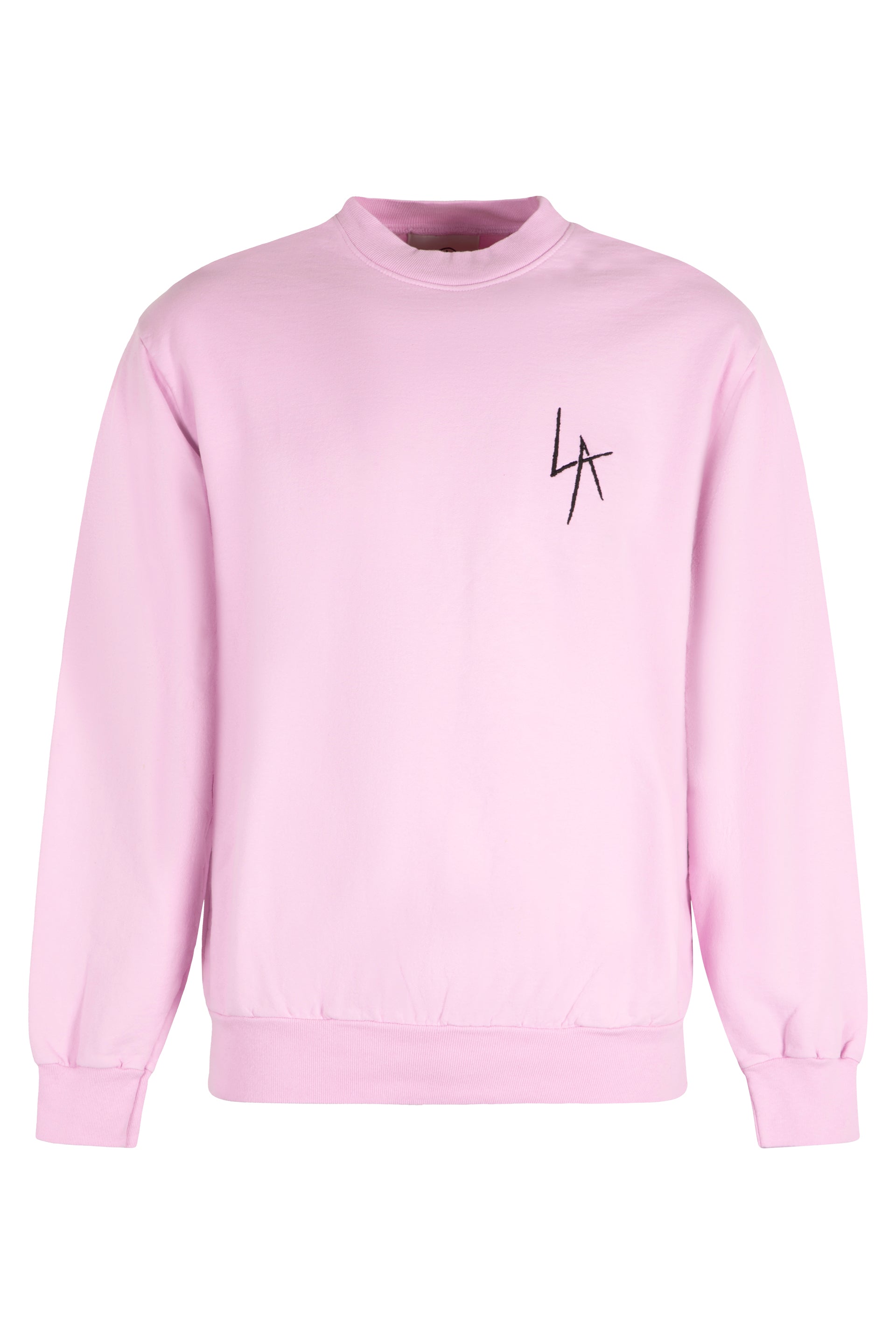 Local Authority Crew-Neck Cotton Sweatshirt — Pink by Local Authority