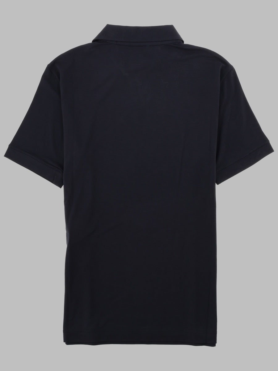 Giorgio Armani Stretch Viscose Polo Shirt — Blue, view 2
