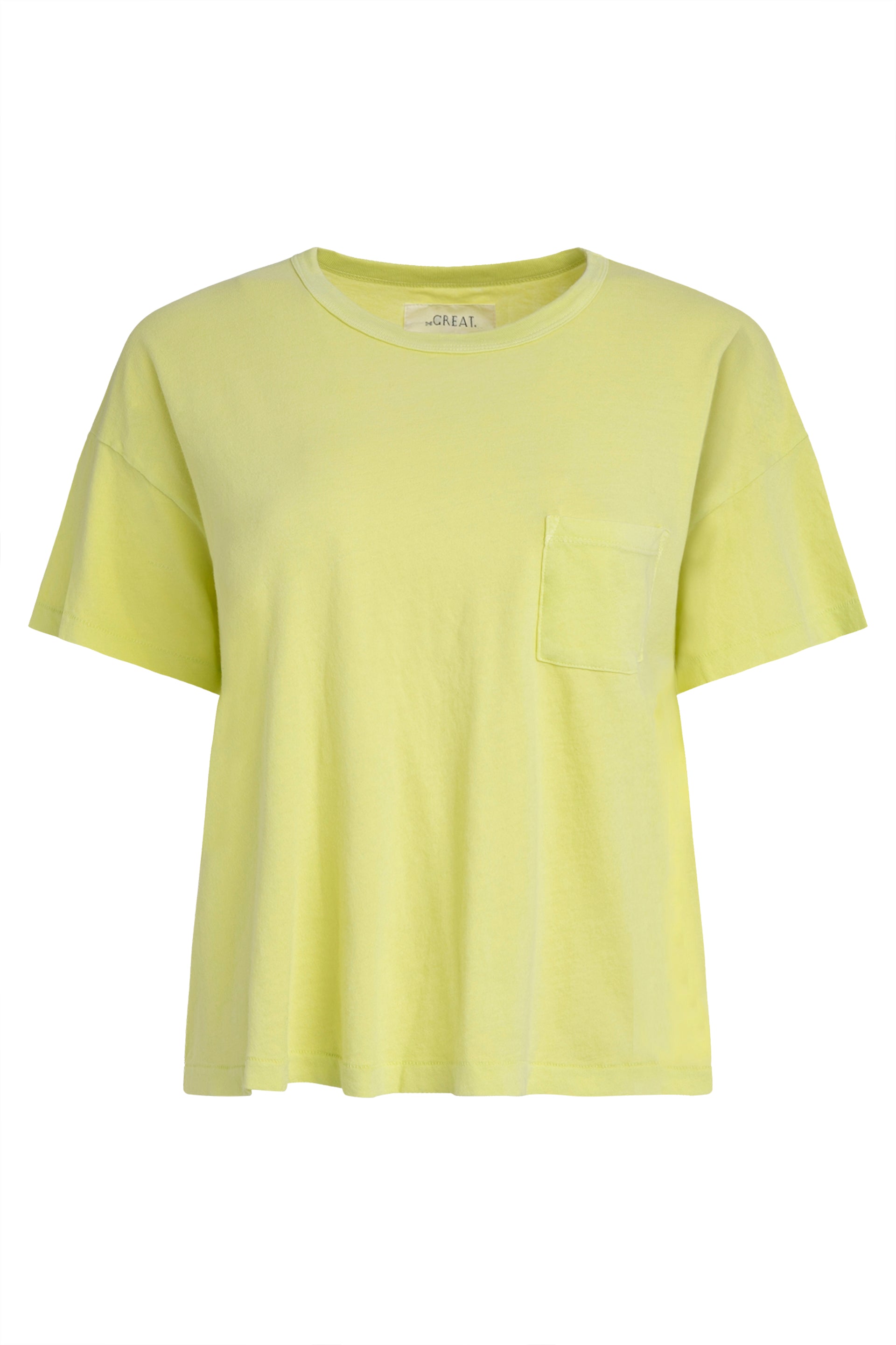 The Great Cotton with Front Pocket T-Shirt — Green by The Great