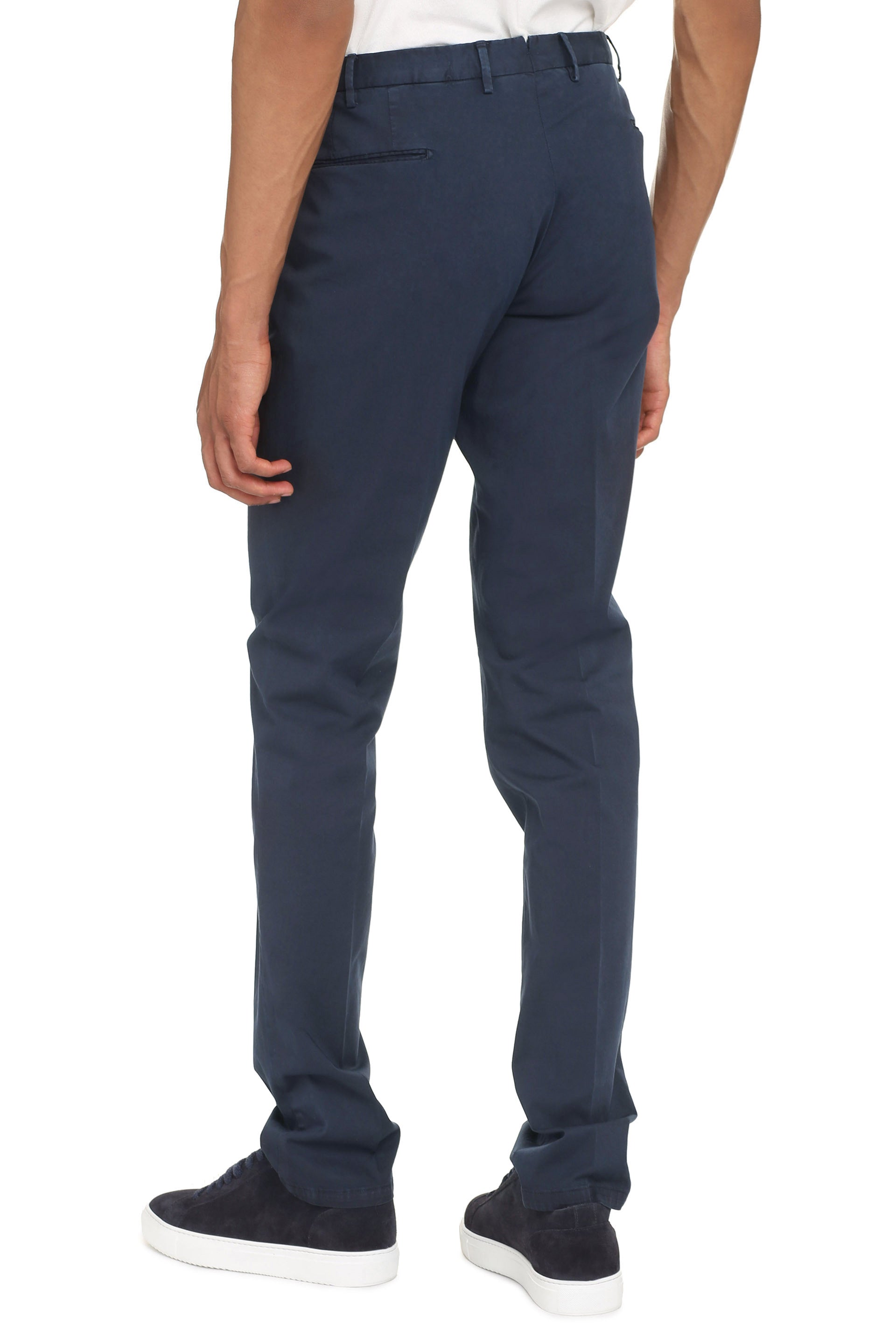 The Alphabet Stretch Cotton Chinos — Navy, view 4