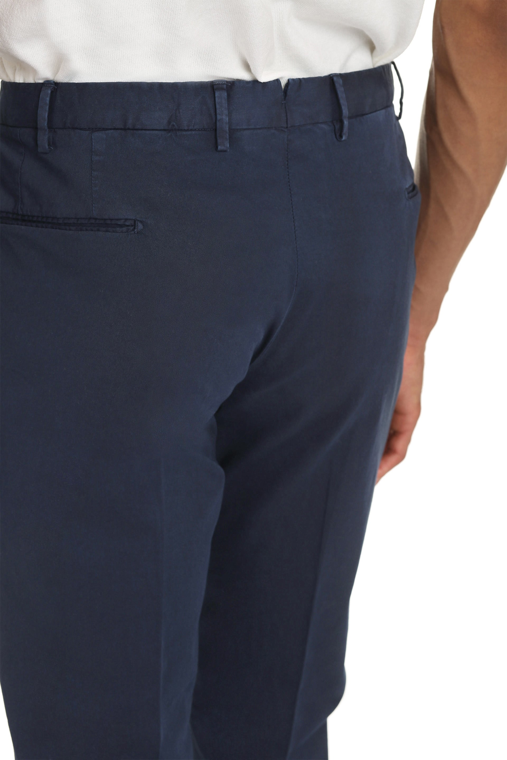The Alphabet Stretch Cotton Chinos — Navy, view 5