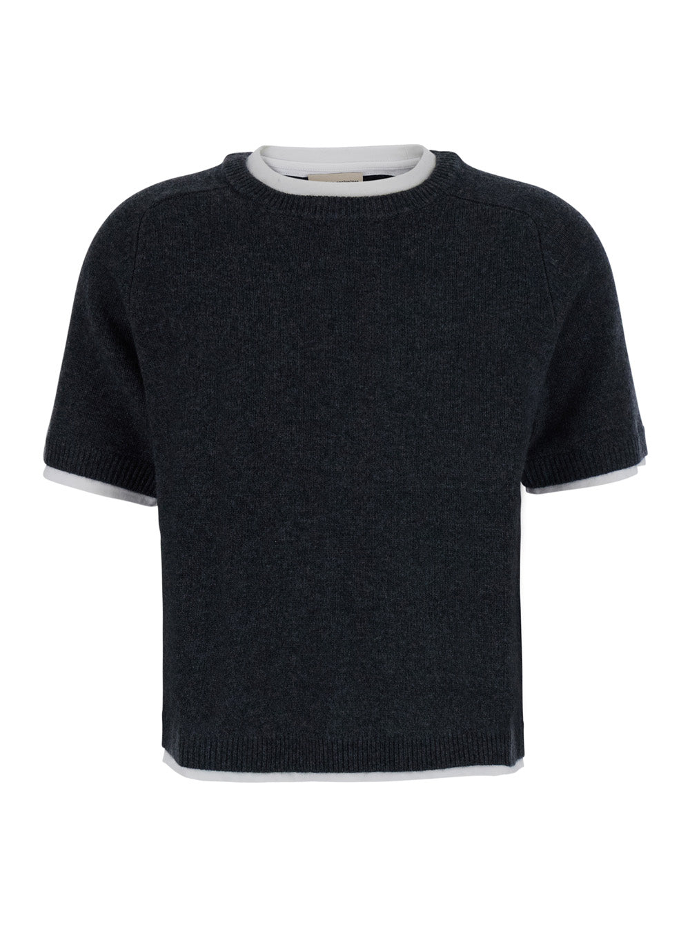 Semicouture Aida Popeline Sweater — Gray by Semicouture