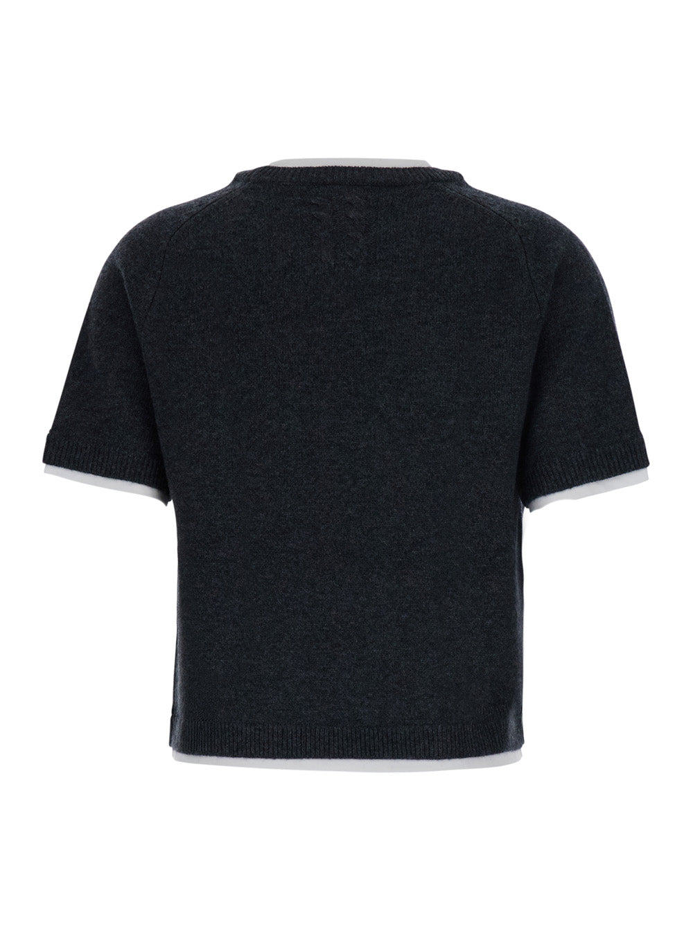 Semicouture Aida Popeline Sweater — Gray, view 2