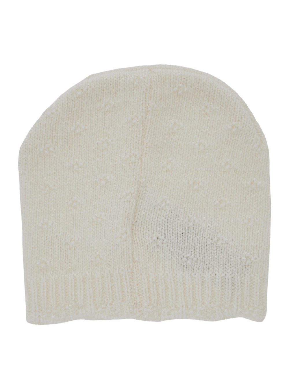 NanáN I26465 Viscose-Wool Blend Knit Beanie — White, view 2