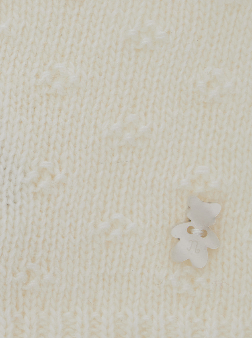 NanáN I26465 Viscose-Wool Blend Knit Beanie — White, view 3