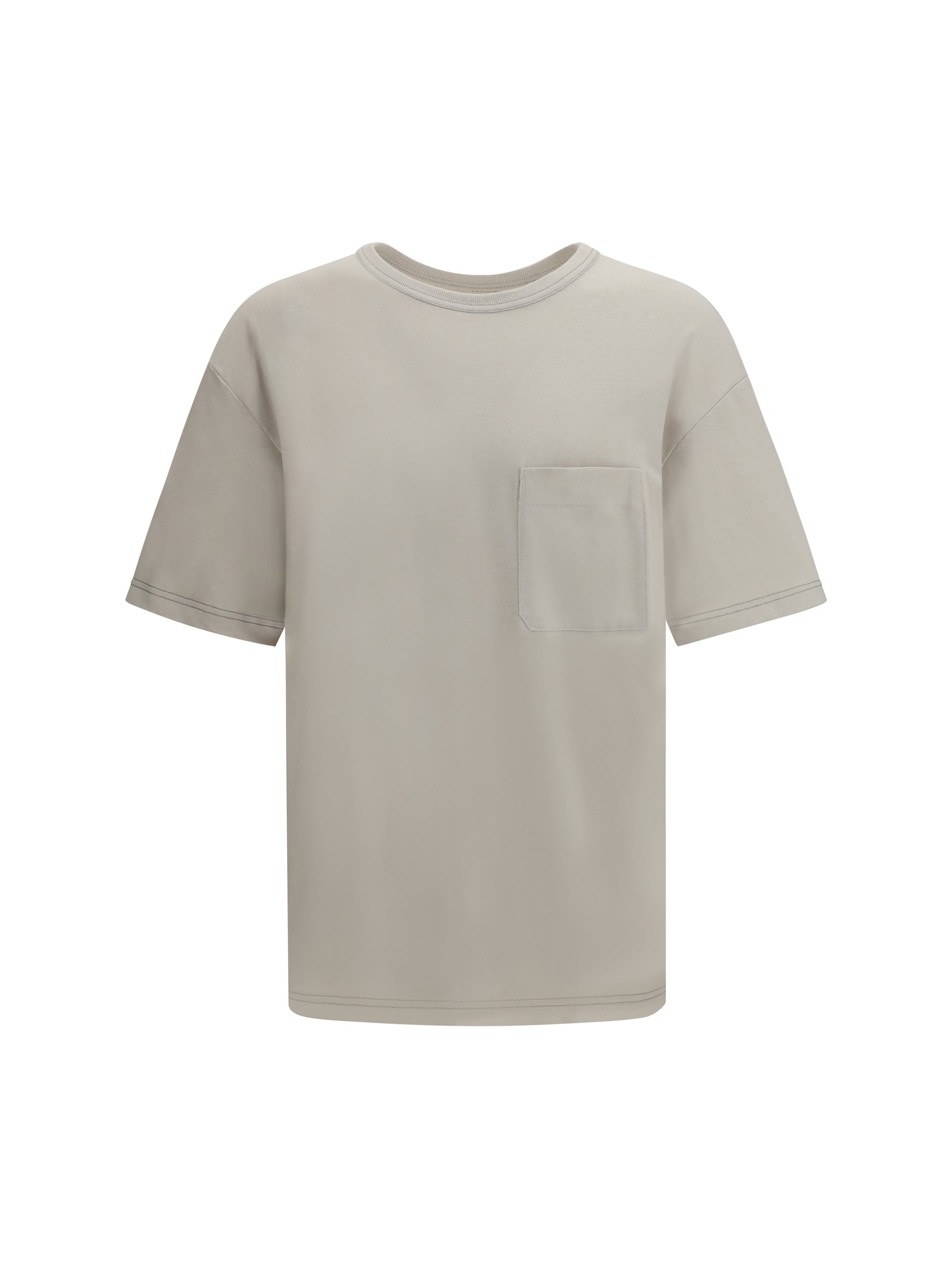 Lemaire Cotton-Linen Blend T-Shirt — Gray by Lemaire