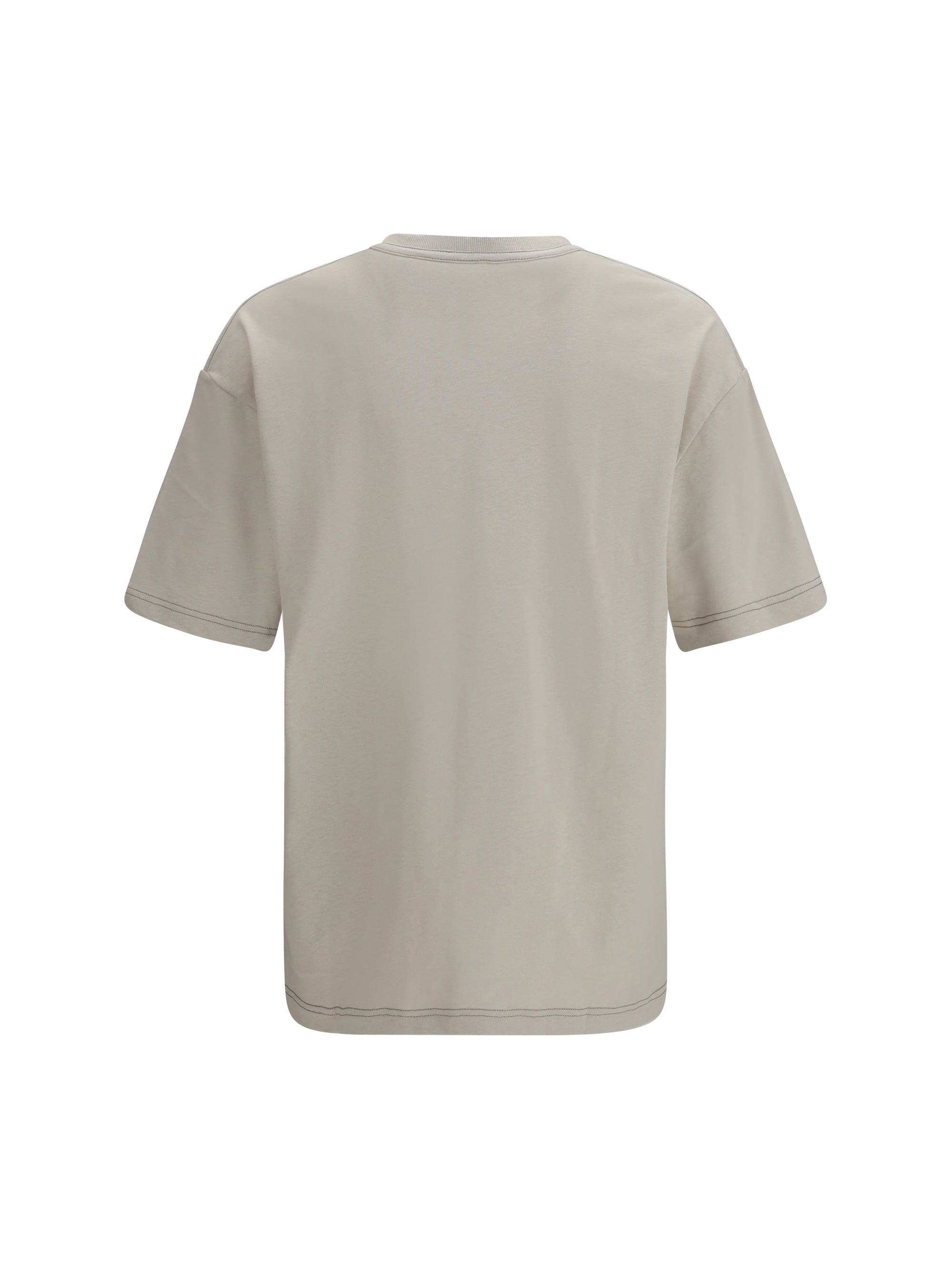 Lemaire Cotton-Linen Blend T-Shirt — Gray, view 2