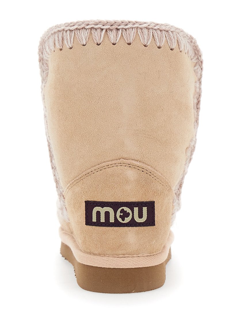 Mou Hand-Crocheted Sheepskin Boot — Beige, view 5