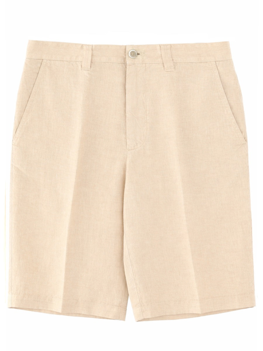 120% Lino Linen Bermudas — Beige by 120% Lino