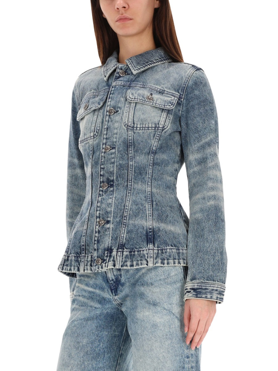 Diesel Cotton and Hemp Blend Denim Jacket — Blue by Diesel