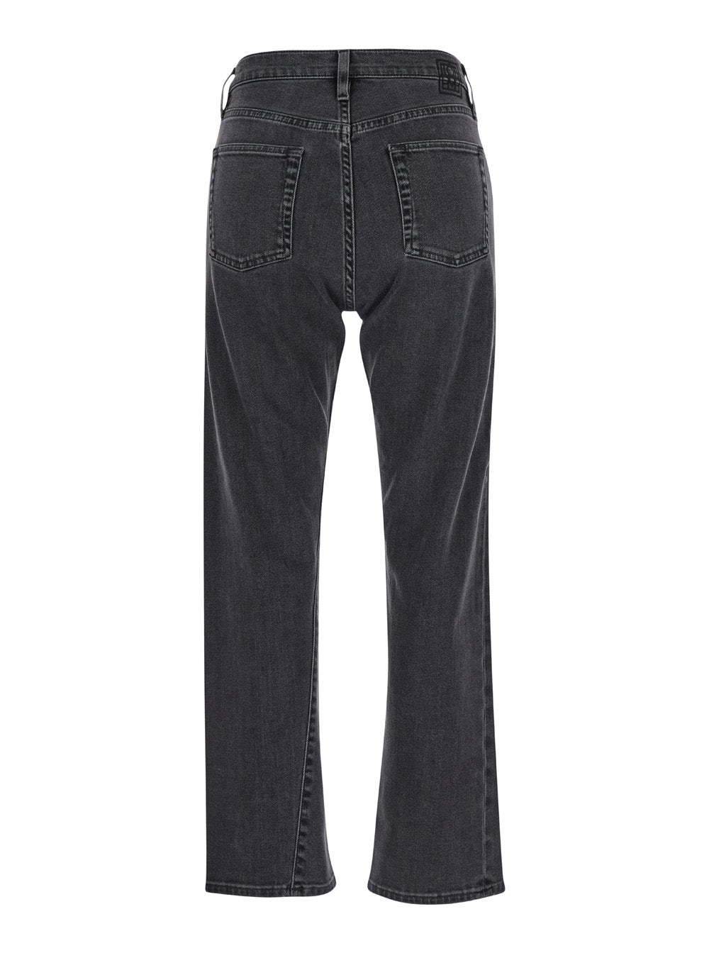 Toteme Organic Cotton High-Waisted Jeans — Gray, view 2